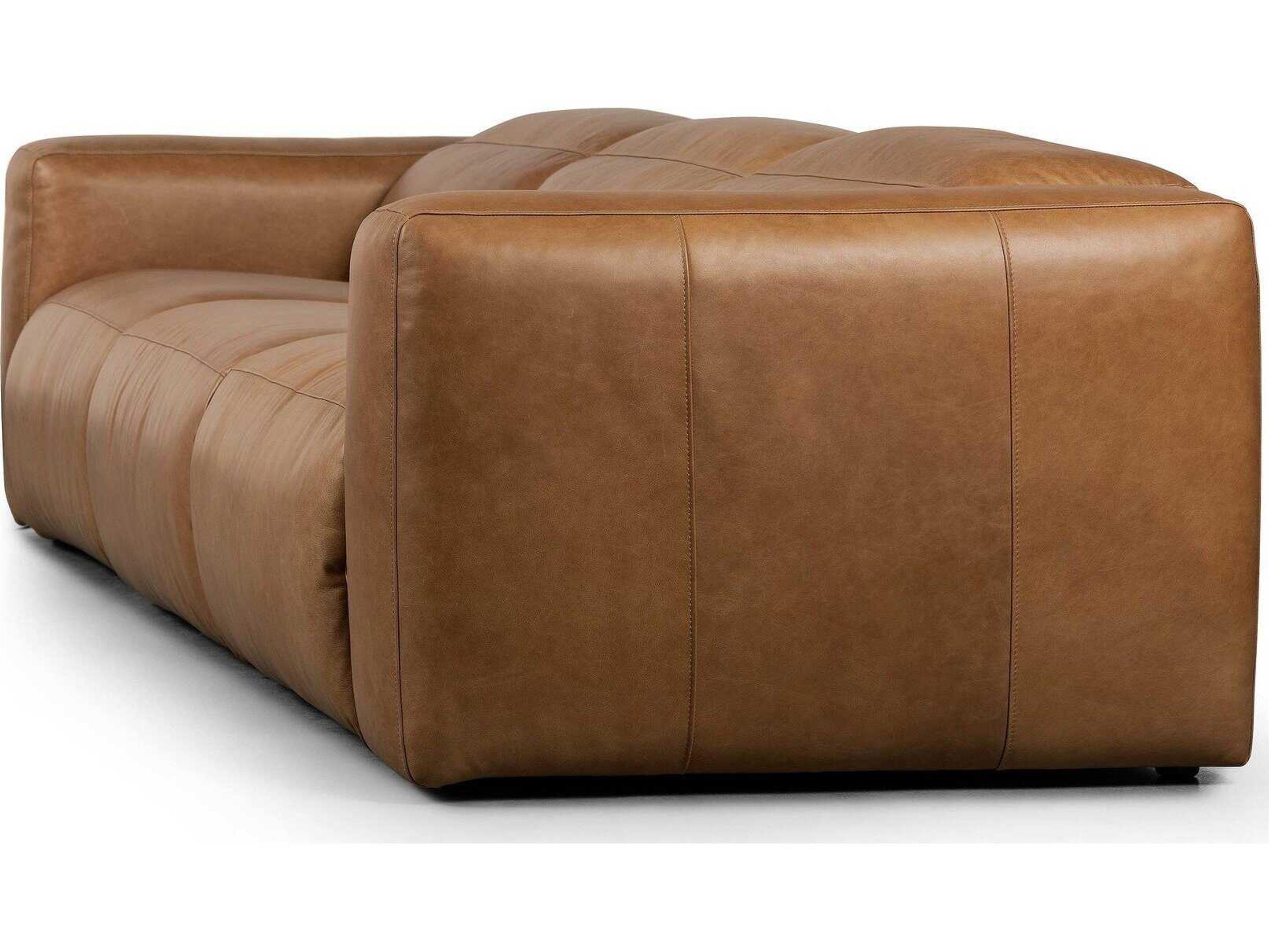 Luxecor Globetrotter Radley Power Recliner 3 - Piece Wide Brown Leather Sofa