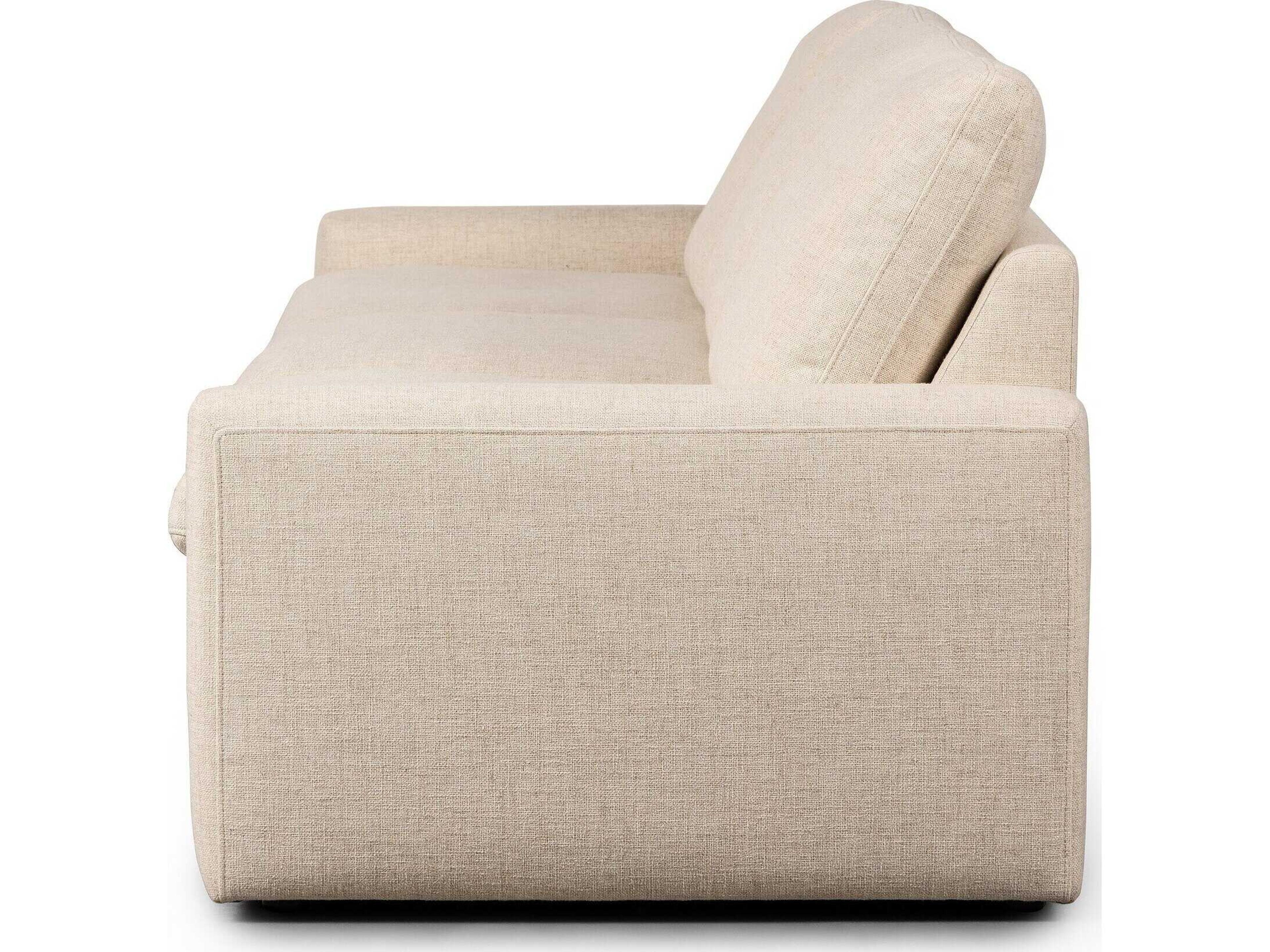 Four Hands Norwood Tillery Power Recliner 3 - Piece Wide Cream Upholstered Sofa