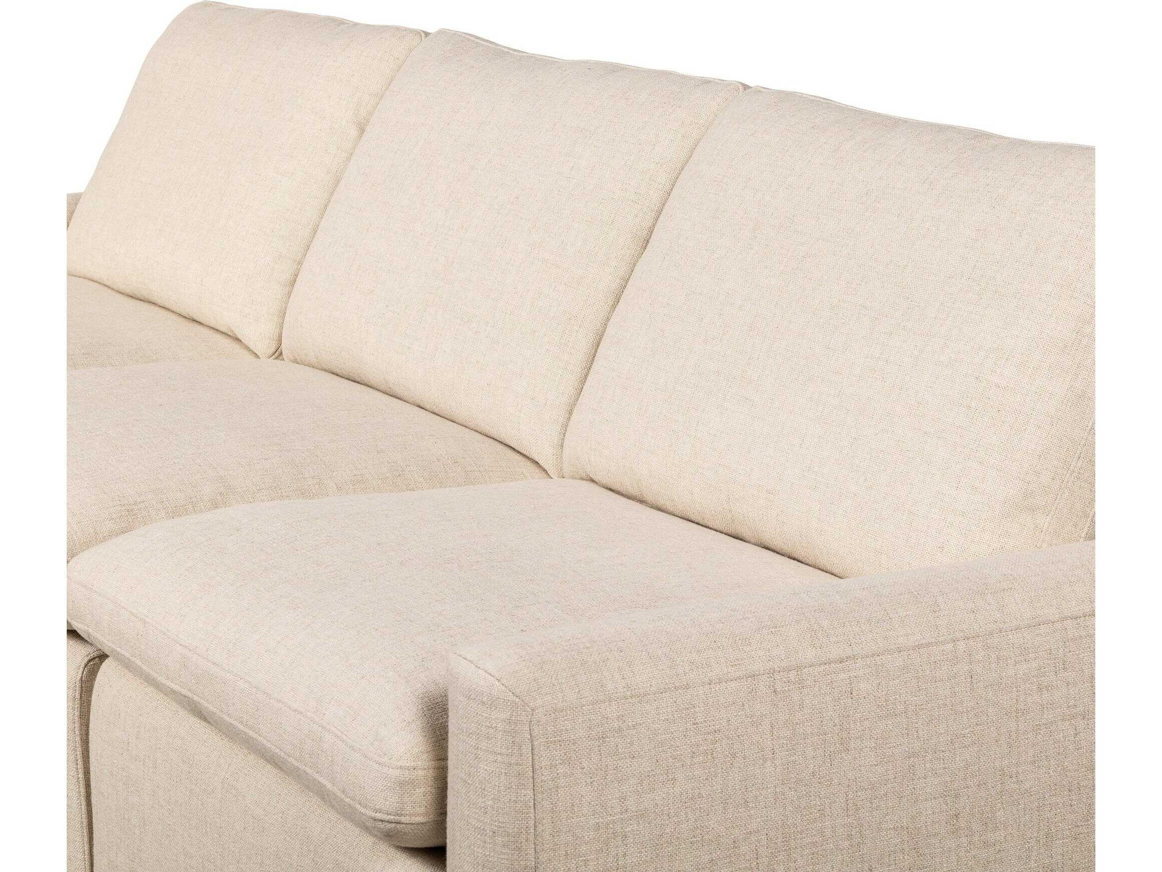 Four Hands Norwood Tillery Power Recliner 3 - Piece Wide Cream Upholstered Sofa