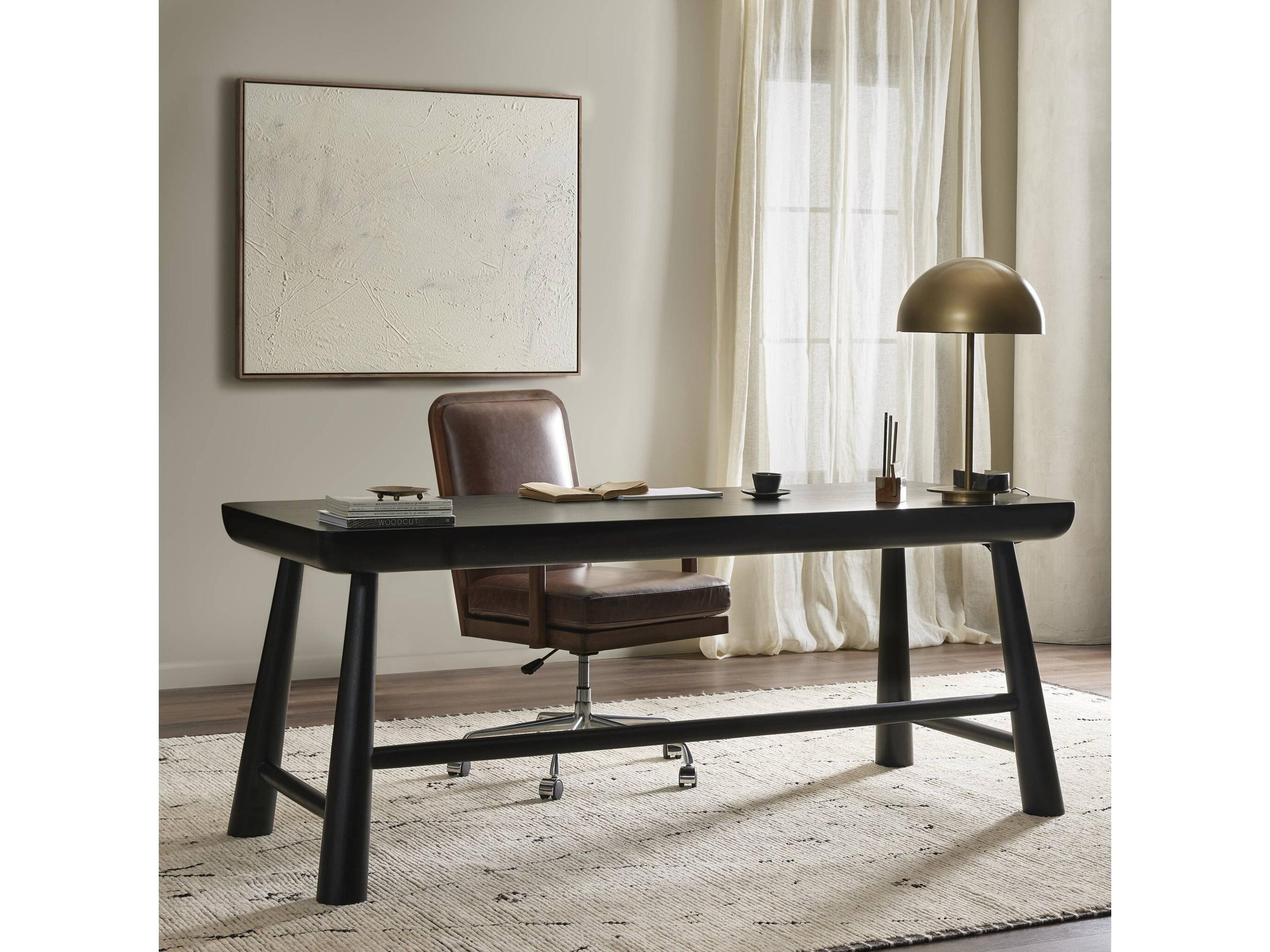 Four Hands Merritt Worn Black Acacia Wood Writing Desk