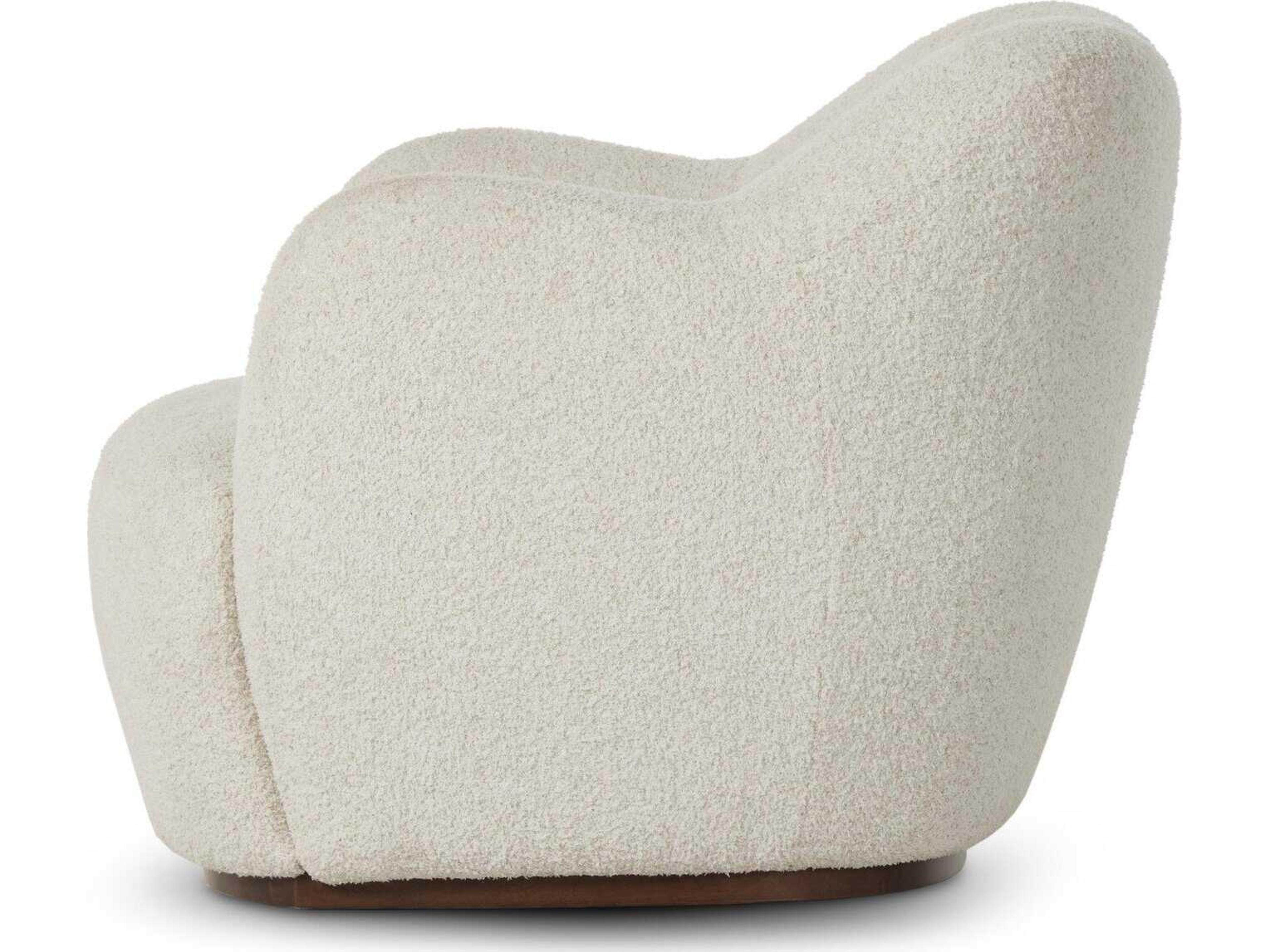 Four Hands Westgate Julius Swivel White Fabric Accent Chair