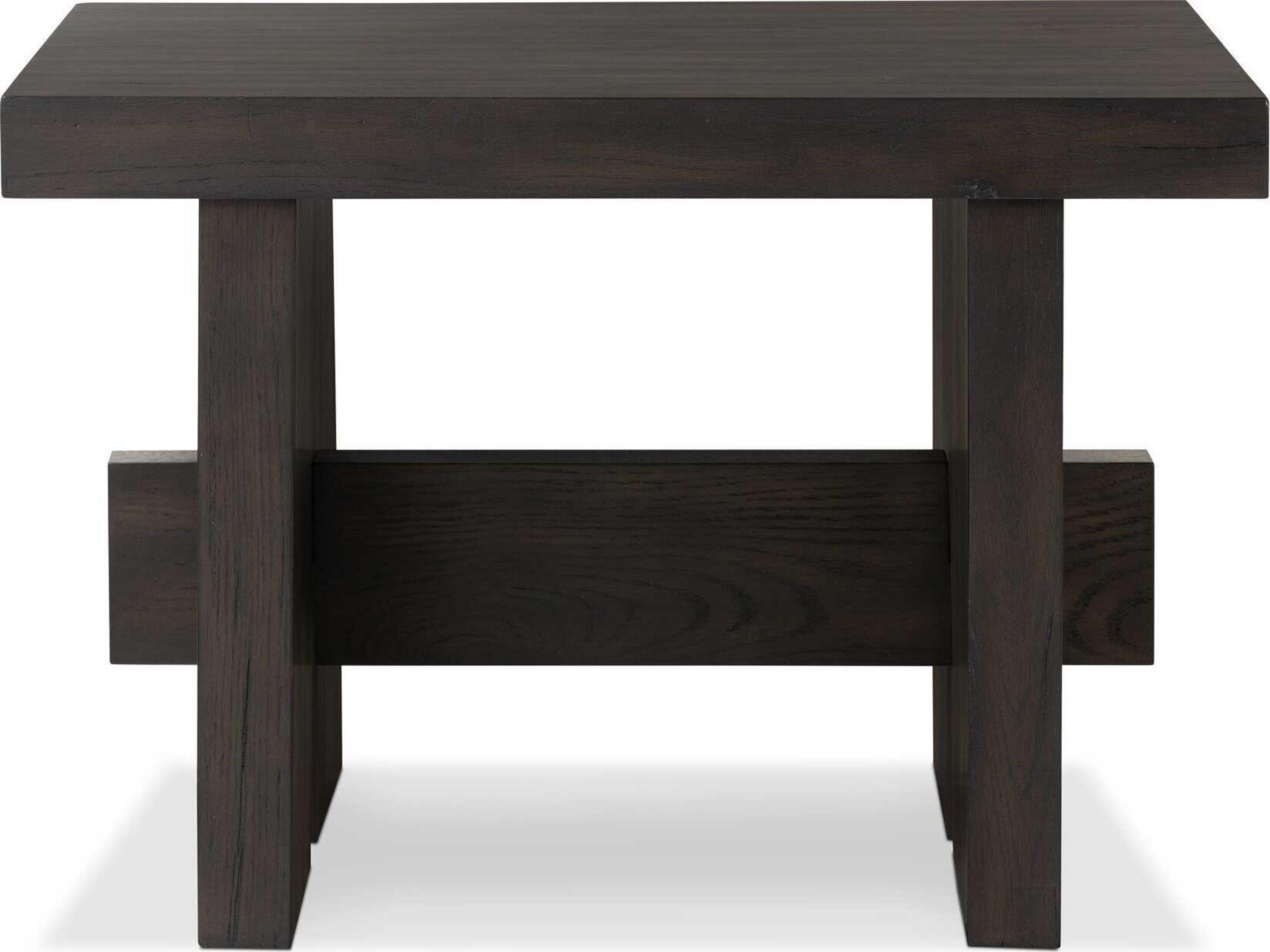Four Hands Haiden Rectangular Wood Smoked Black Veneer End Table