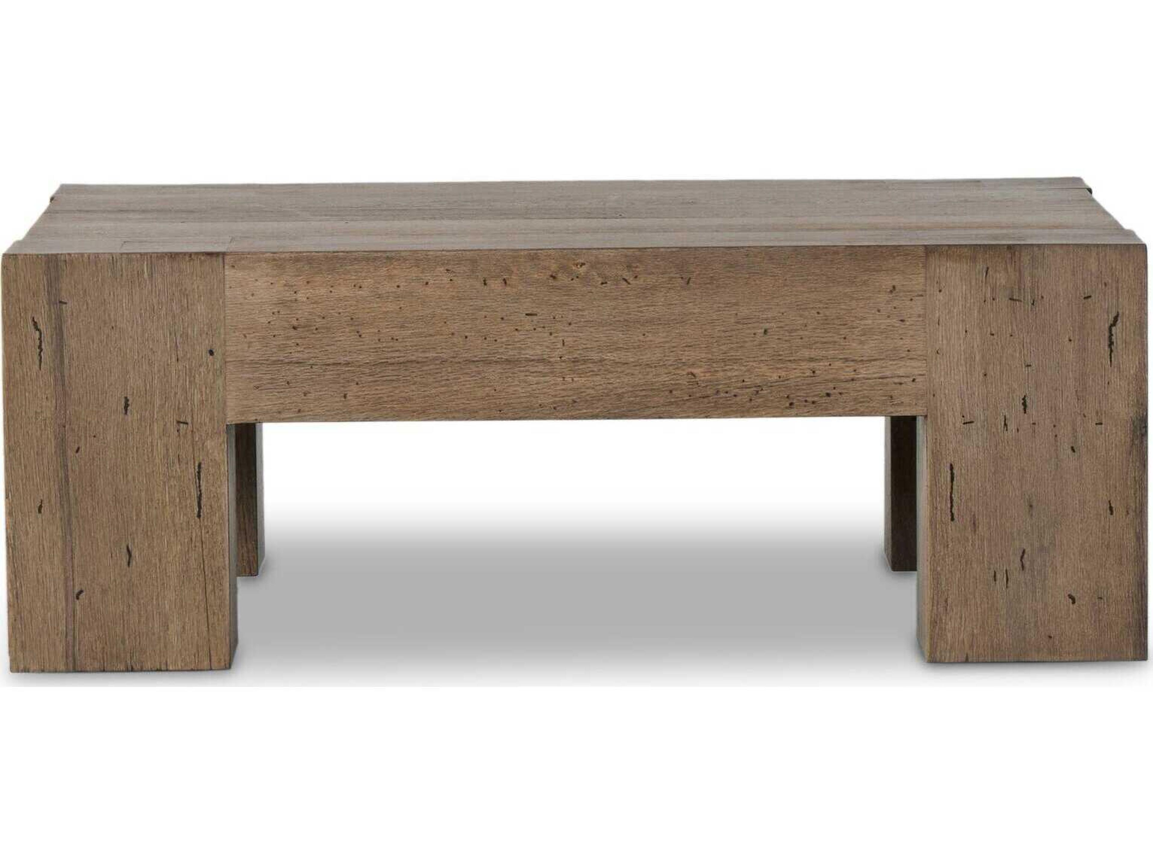 Abaso Square Coffee Table in Rustic Wormwood