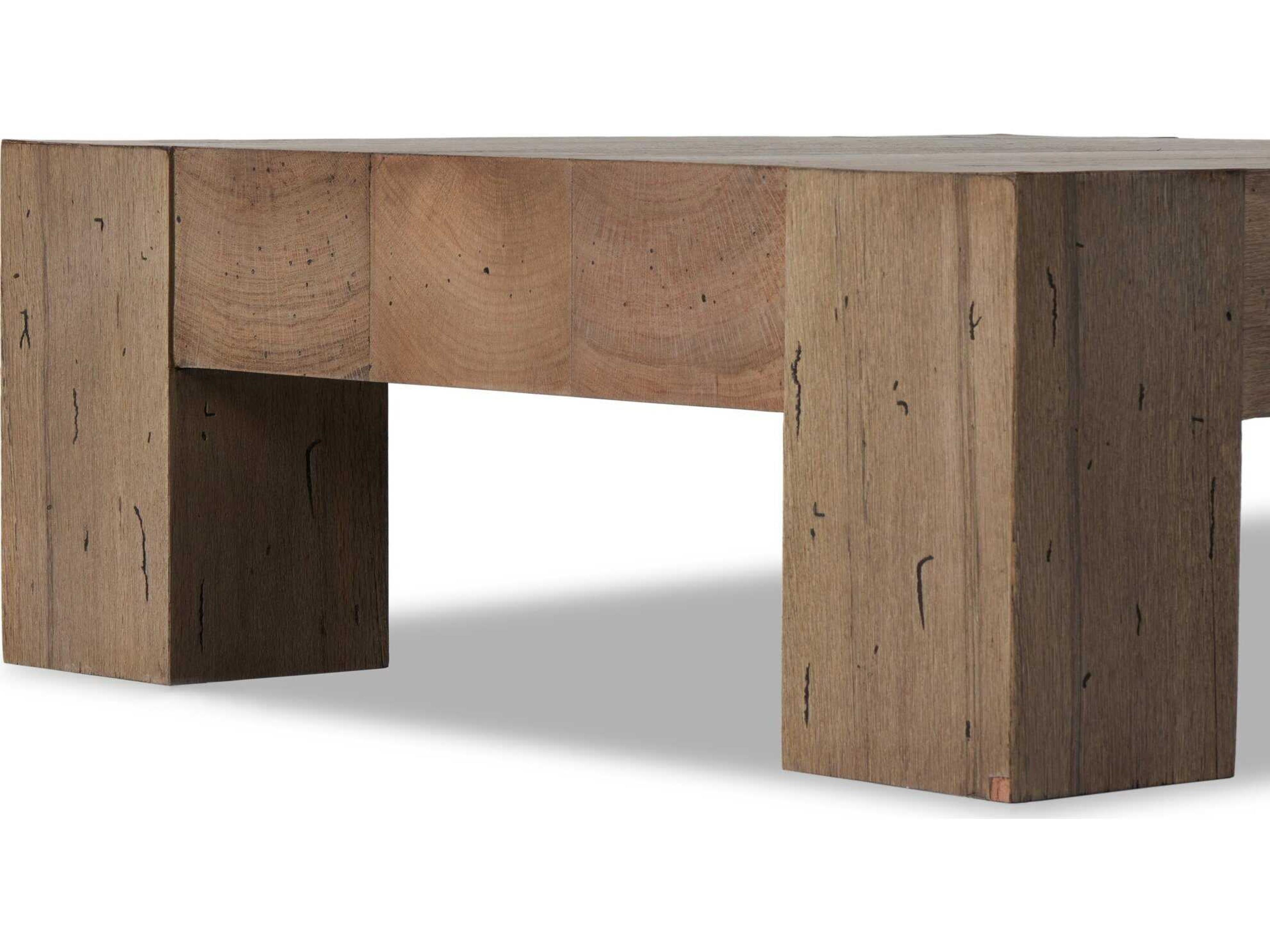 Four Hands Wesson Abaso Square Rustic Wormwood Oak Coffee Table