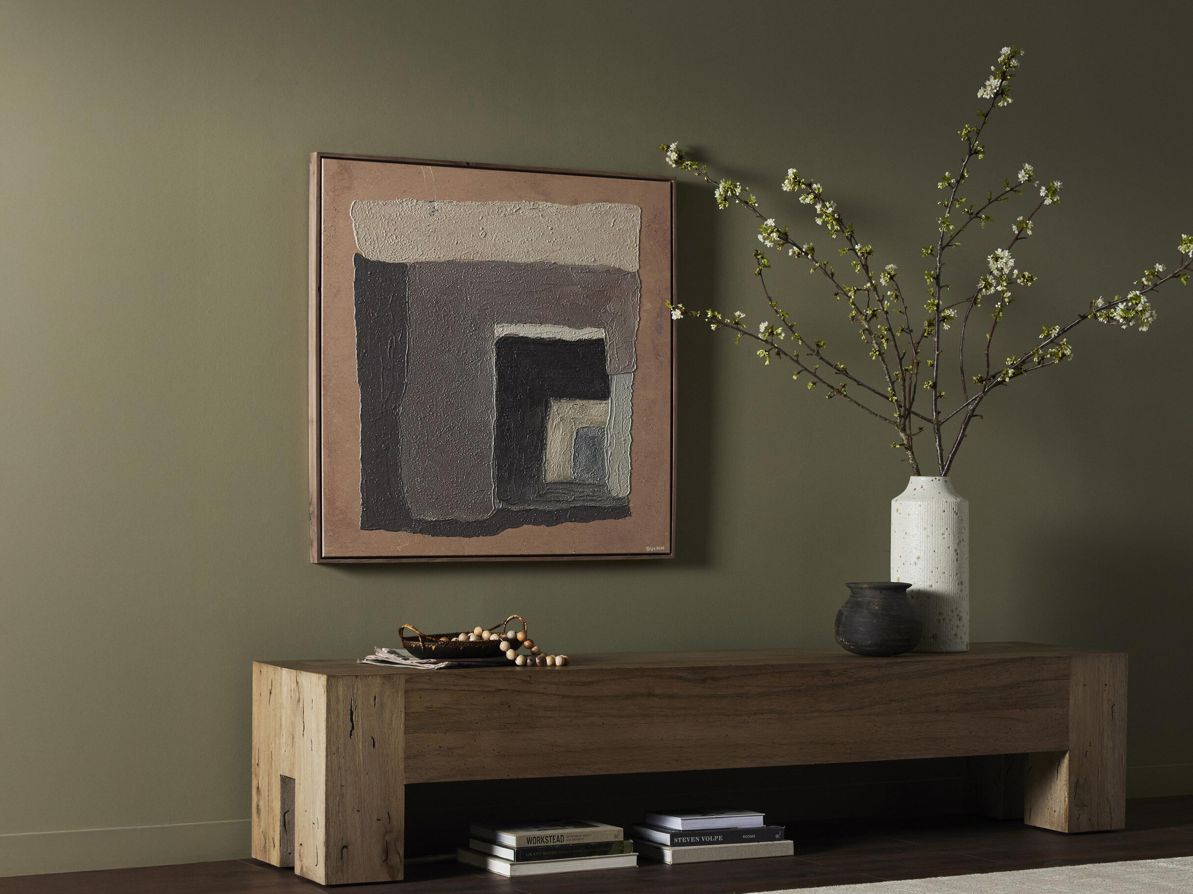 Four Hands Wesson Rustic Wormwood Oak Brown Accent Bench