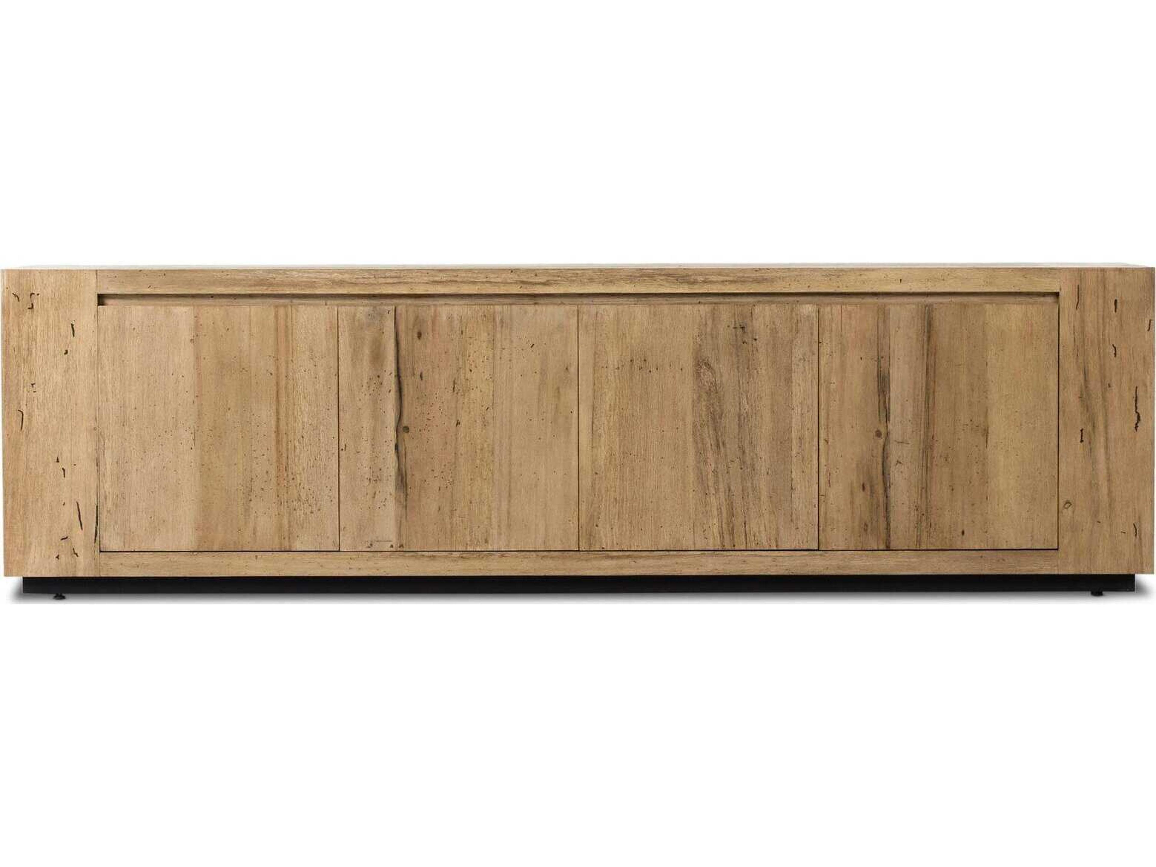 Four Hands Wesson Abaso 94" Hardwood Black Rustic Wormwood Oak Media Console