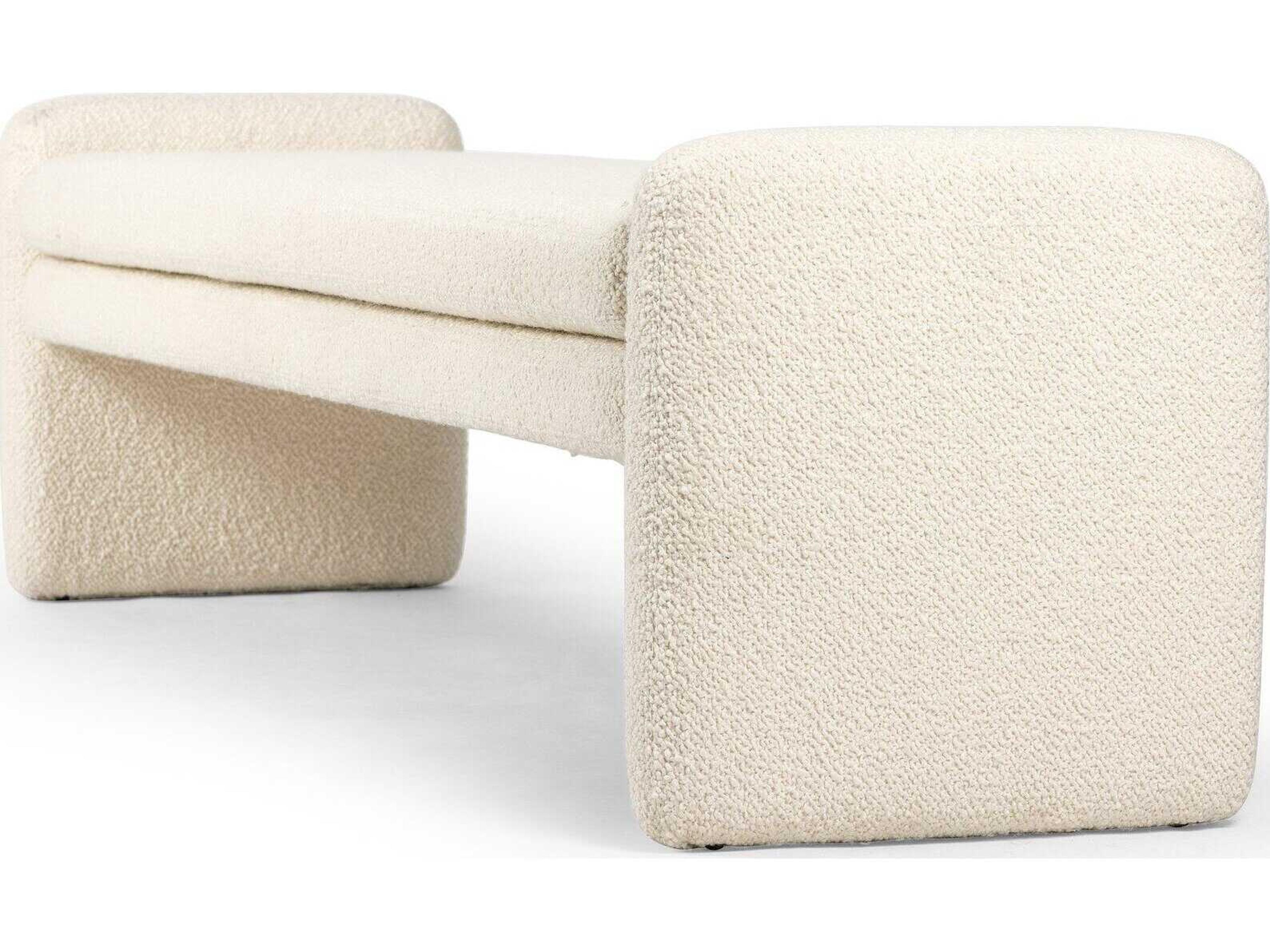 Luxecor Globetrotter Serena Durham Cream Upholstered Accent Bench