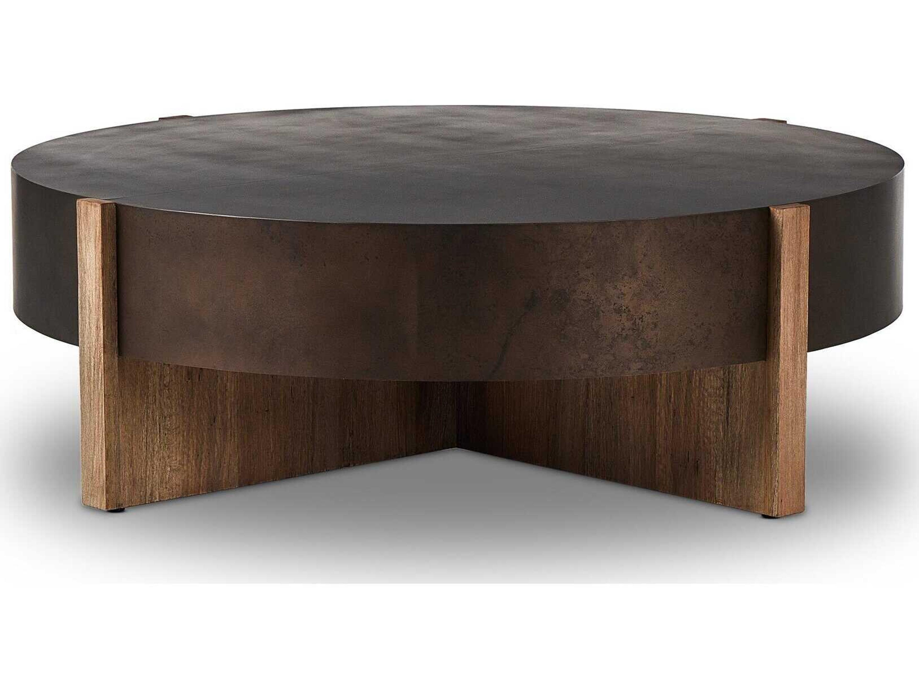 Four Hands Wesson Bingham Round Wood Coffee Table