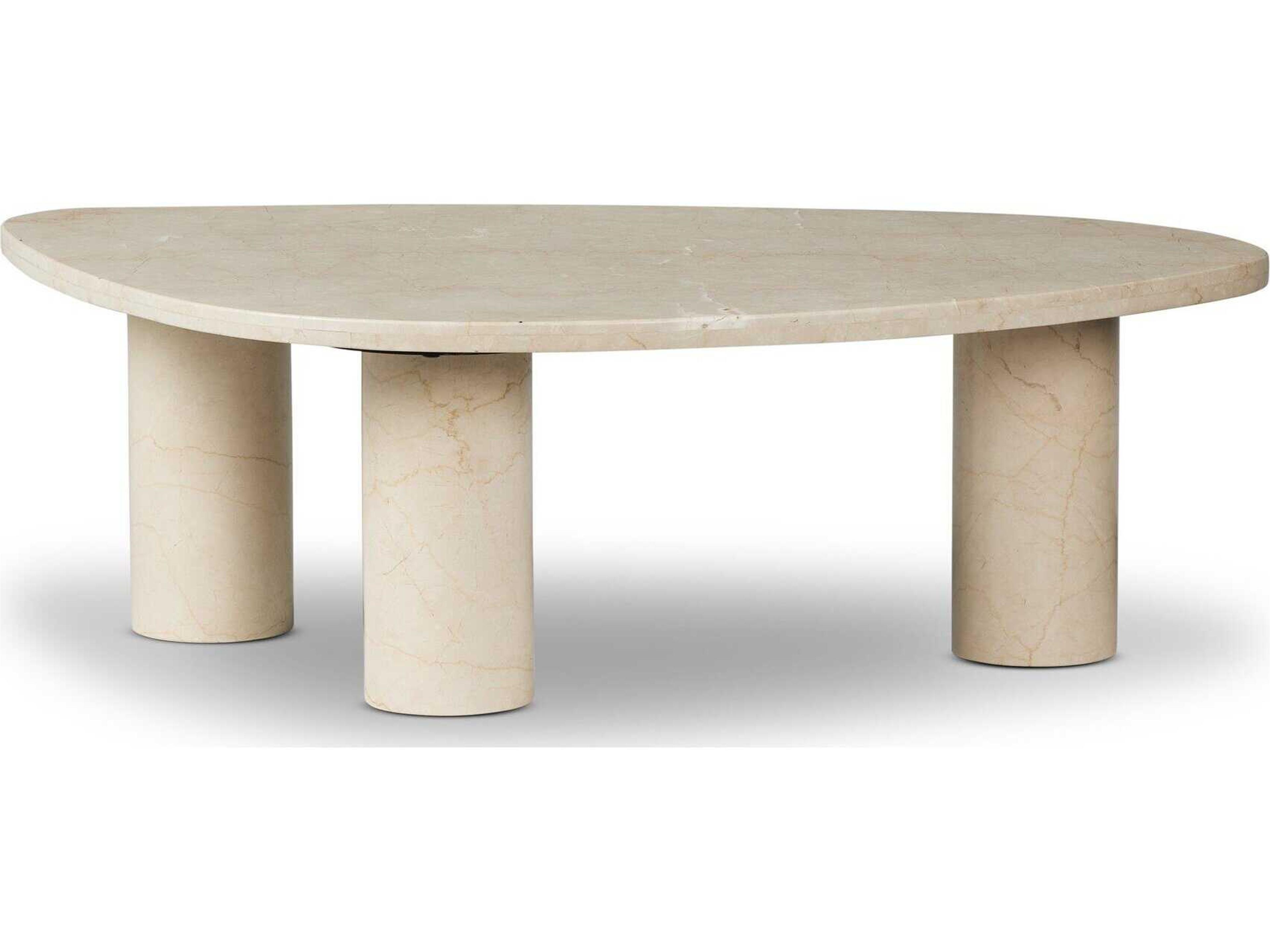 Four Hands Rockwell Zion Cream Marble Nesting Coffee Table