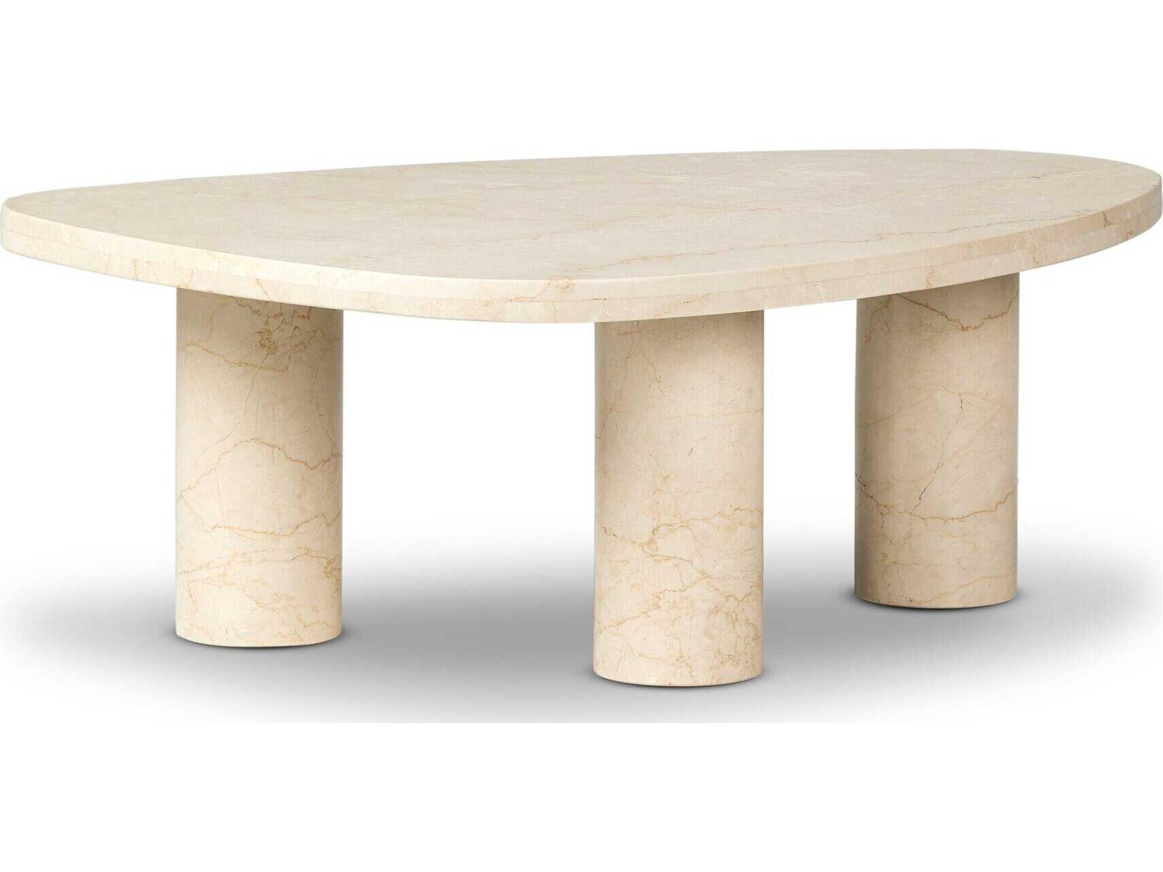 Four Hands Rockwell Zion Cream Marble Nesting Coffee Table
