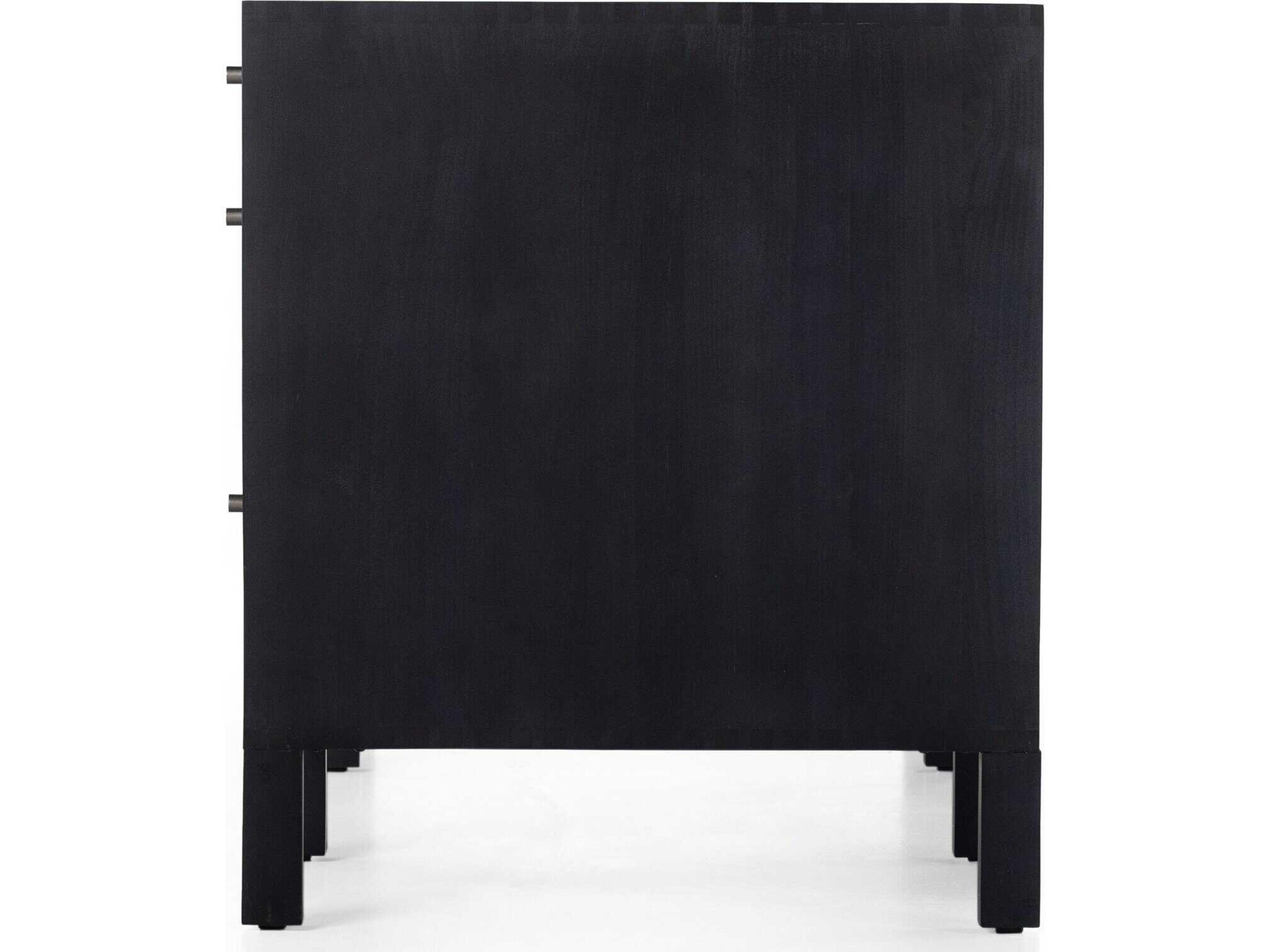 Four Hands Fulton Isador Black Wash Poplar Wood Executive Desk