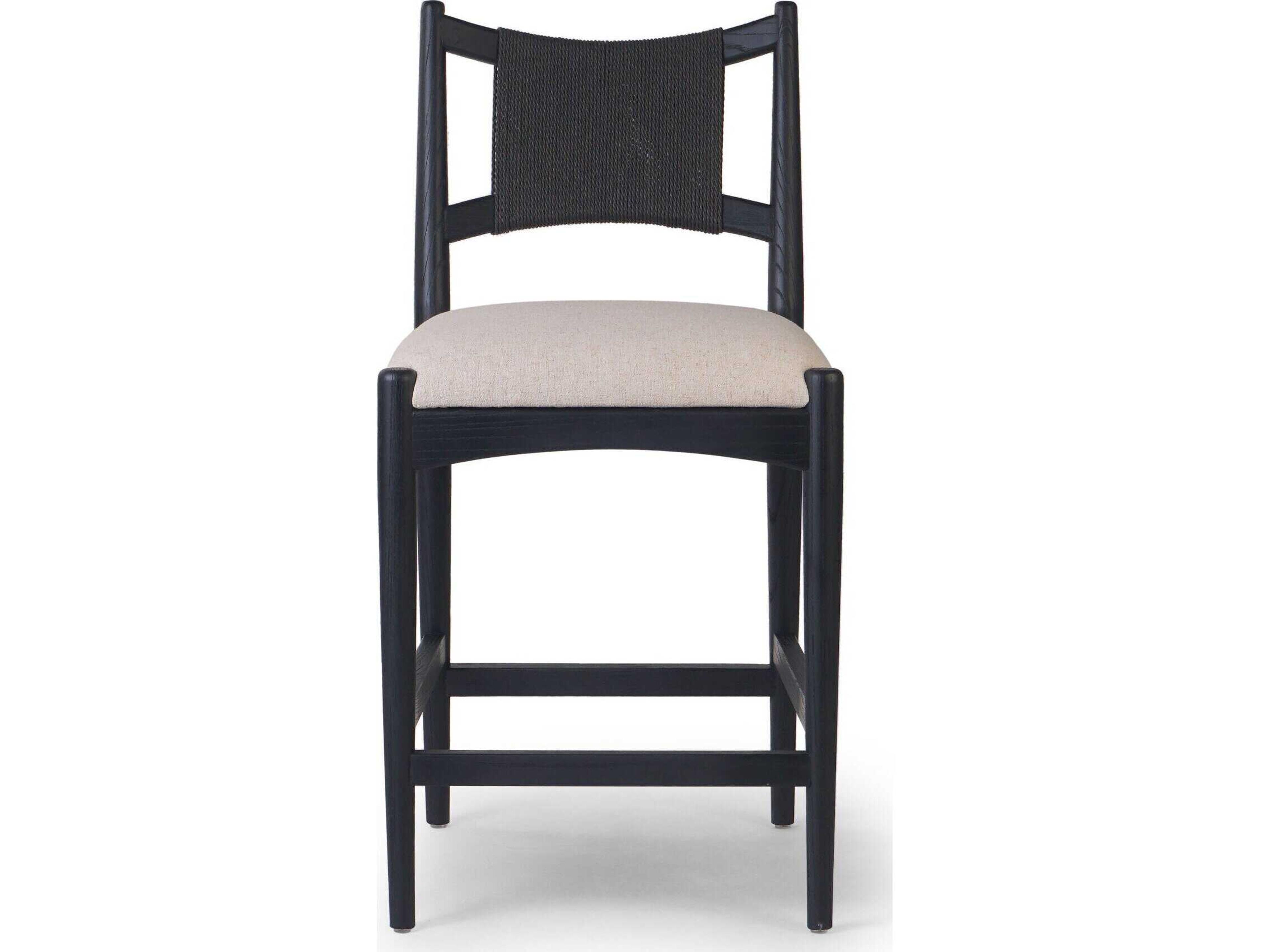 Four Hands Claremont Haddon Antwerp Natural Upholstered Counter Stool