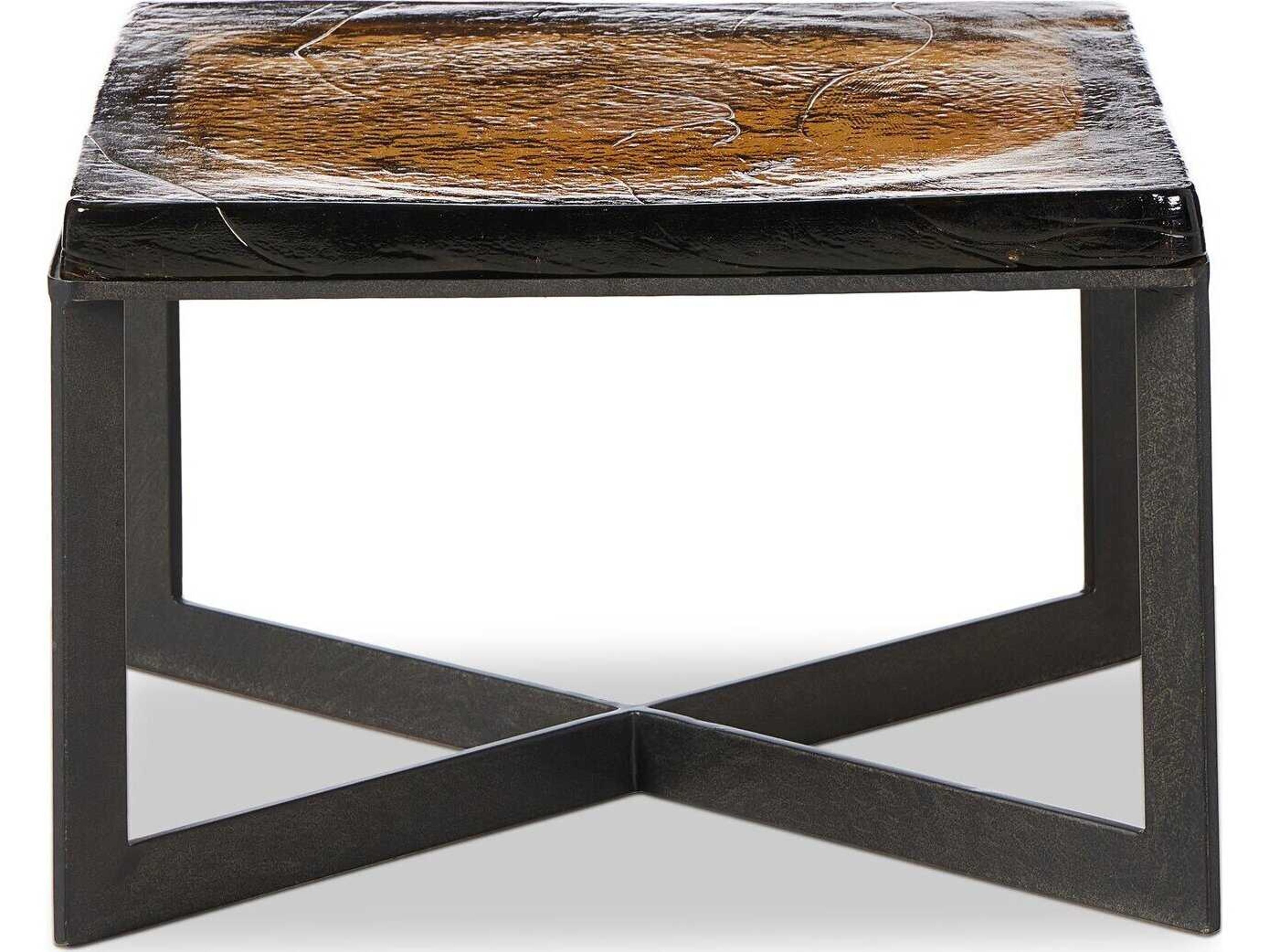 Four Hands Marlow Lennie Amber Cast Glass Cast Glass Bunching Table