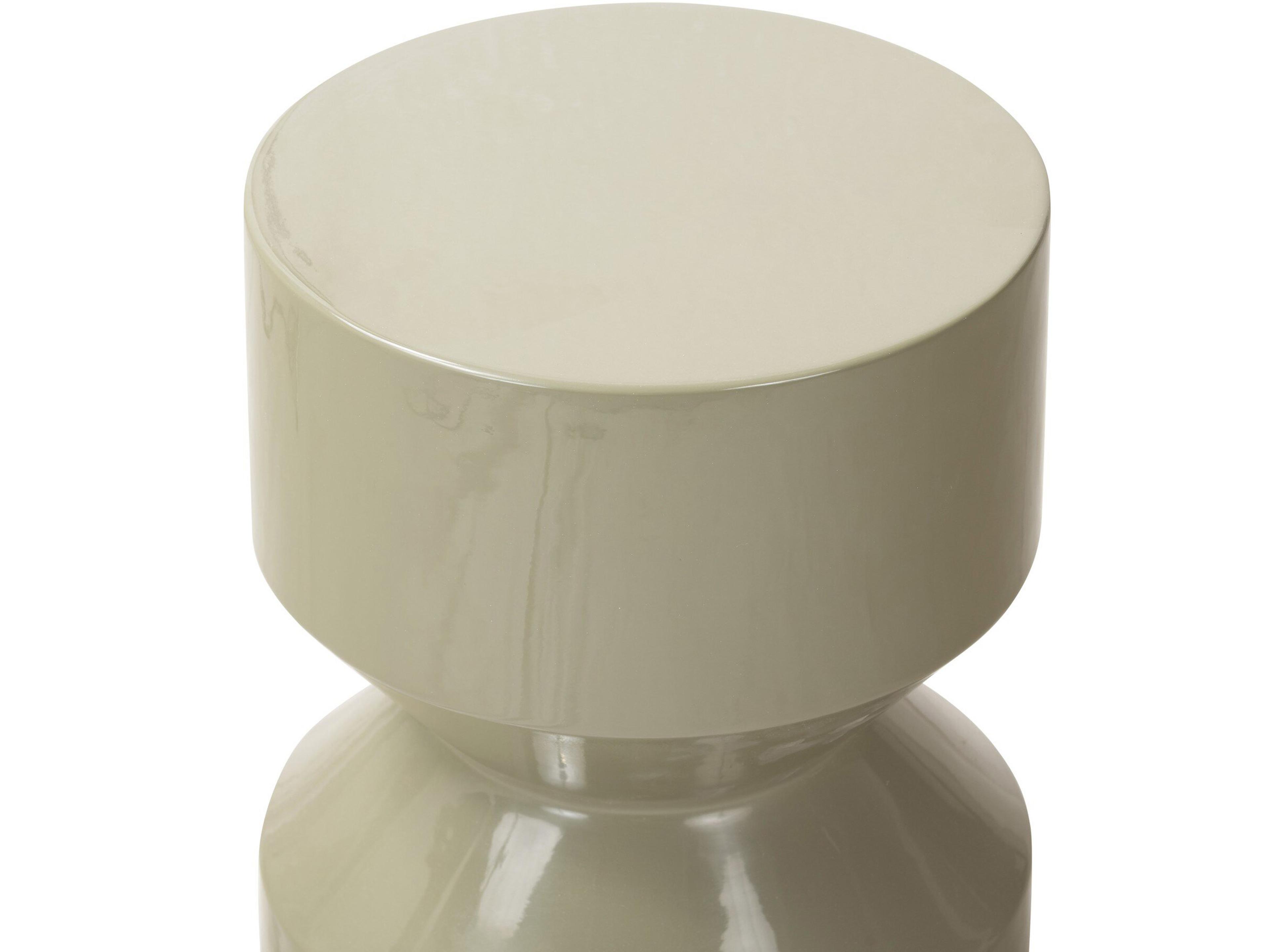 Four Hands Chandler Round Moss Lacquered Concrete End Table