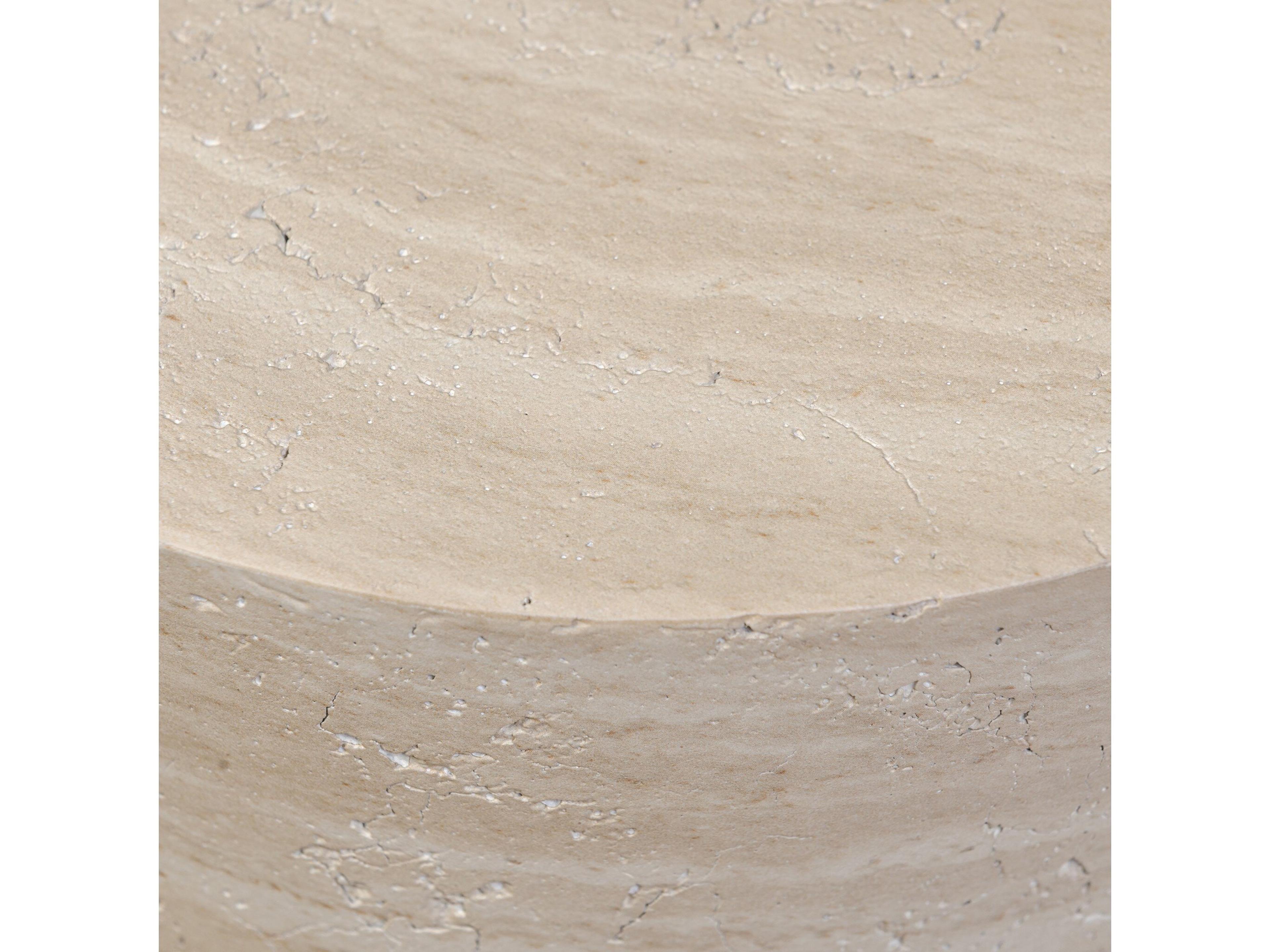 Luxecor Globetrotter Ara Round Concrete End Table