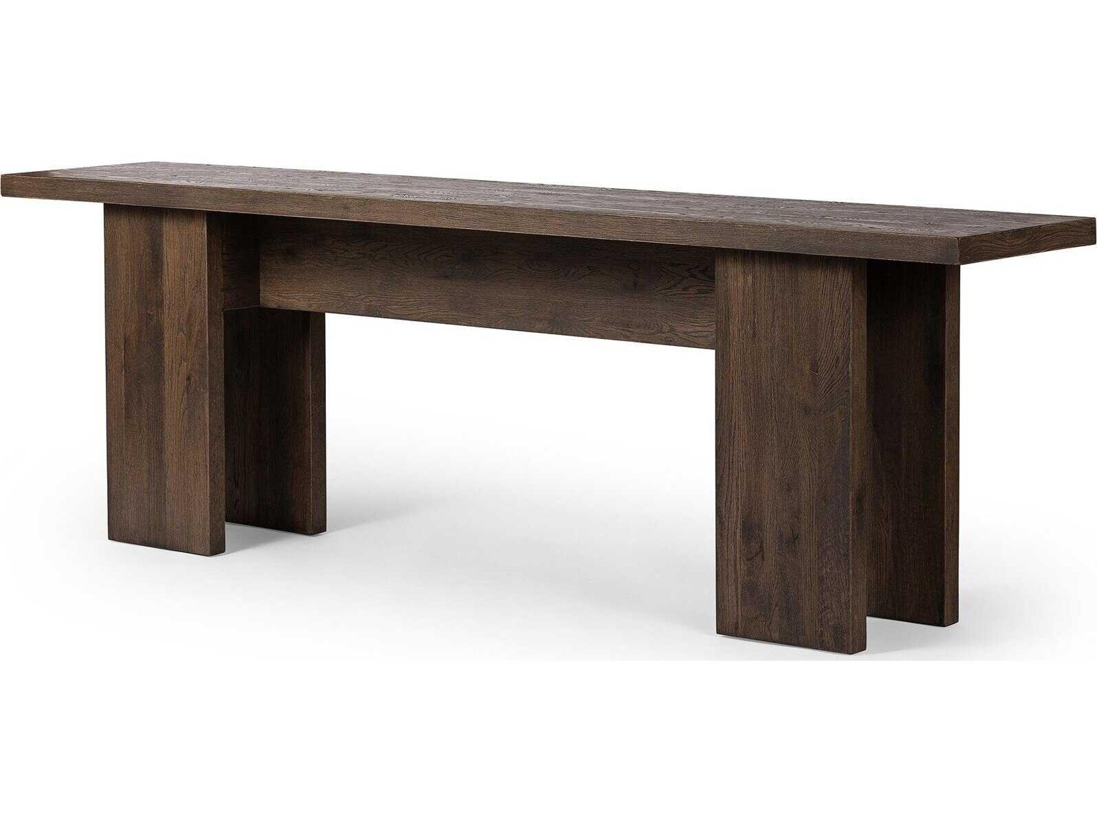 Irondale Rectangular Wood Grey Oak Veneer Console Table