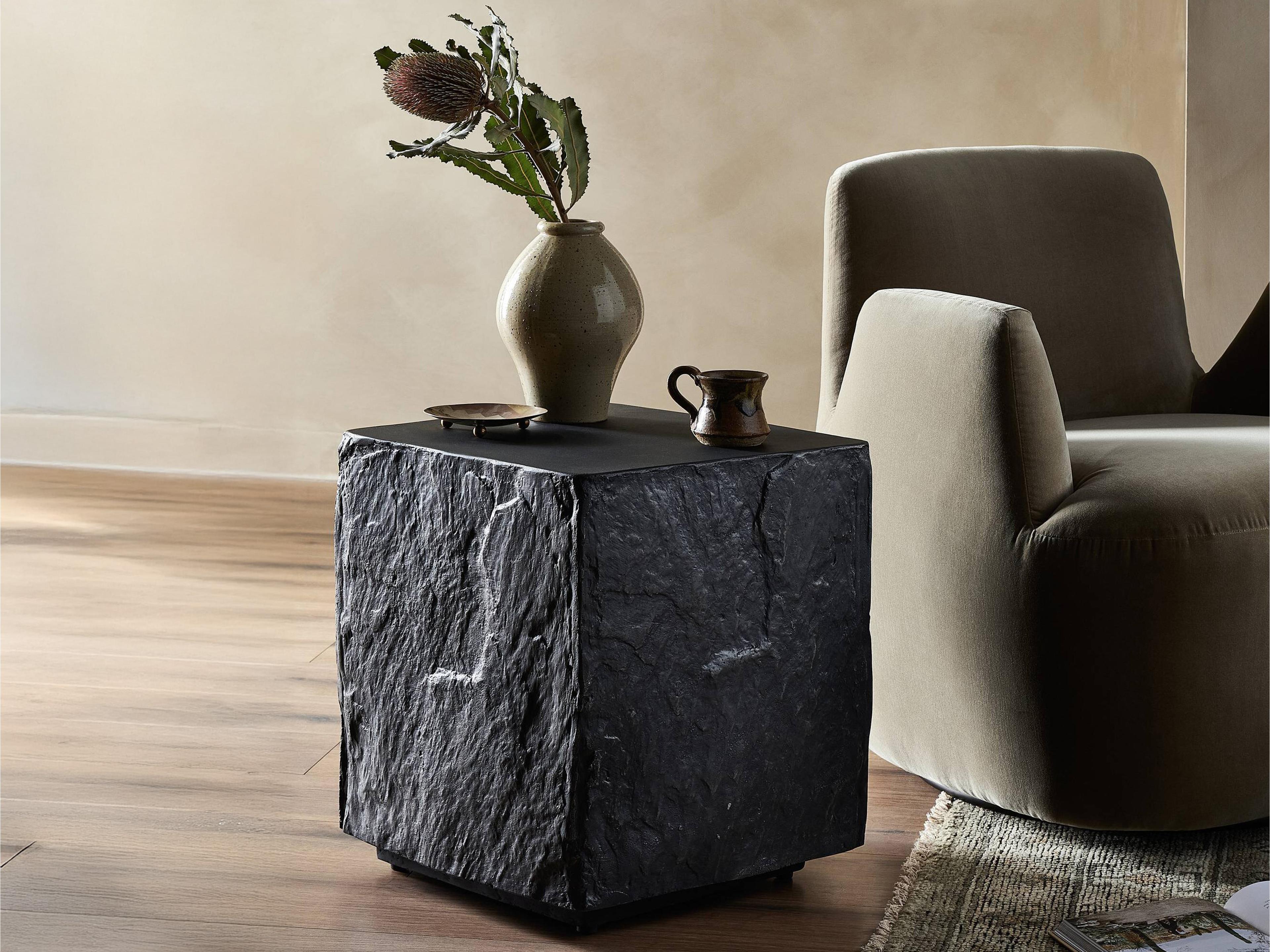 Luxecor Globetrotter Rectangular Concrete End Table