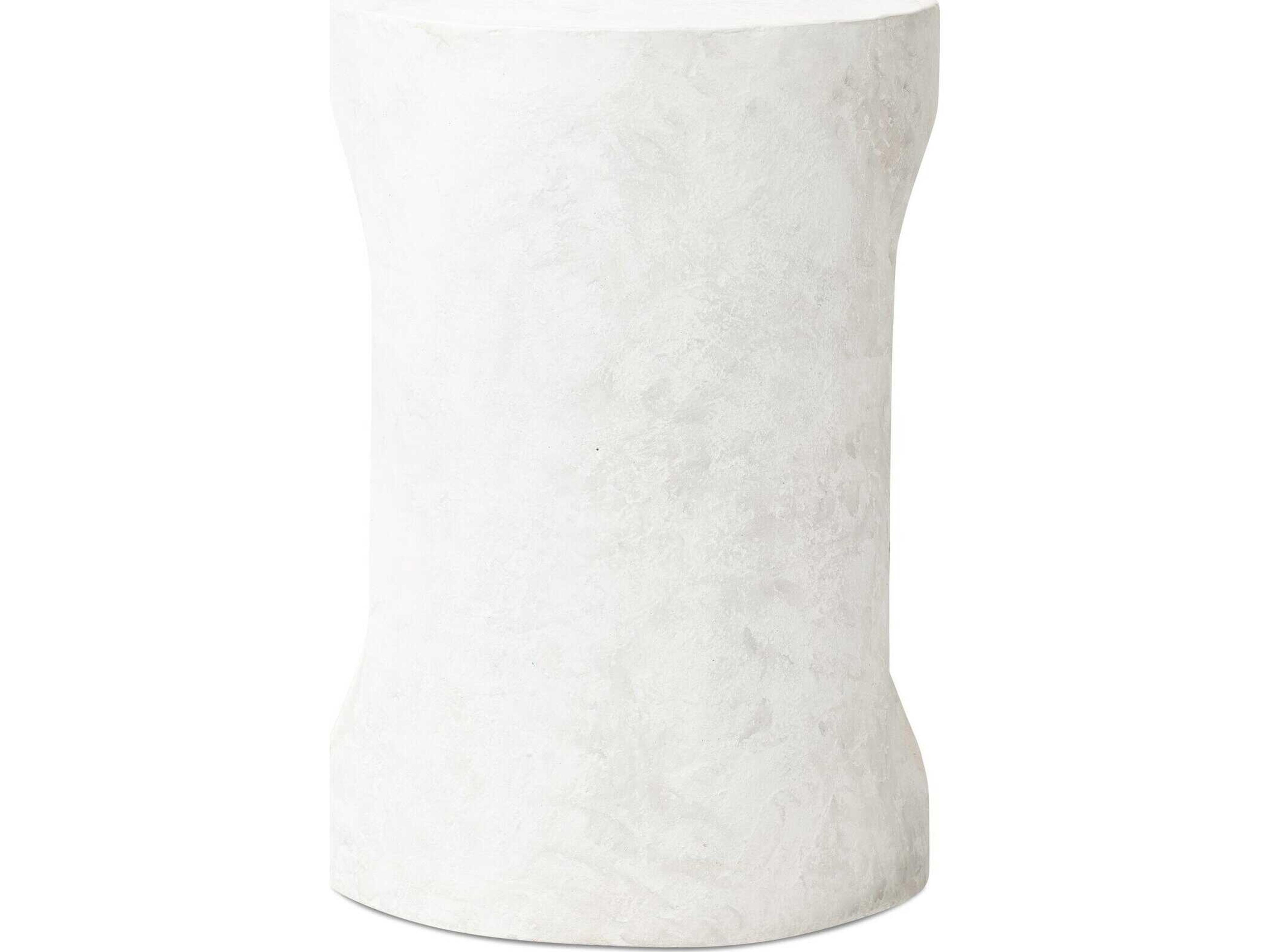 Four Hands Chandler Round Textured Lunar Concrete End Table