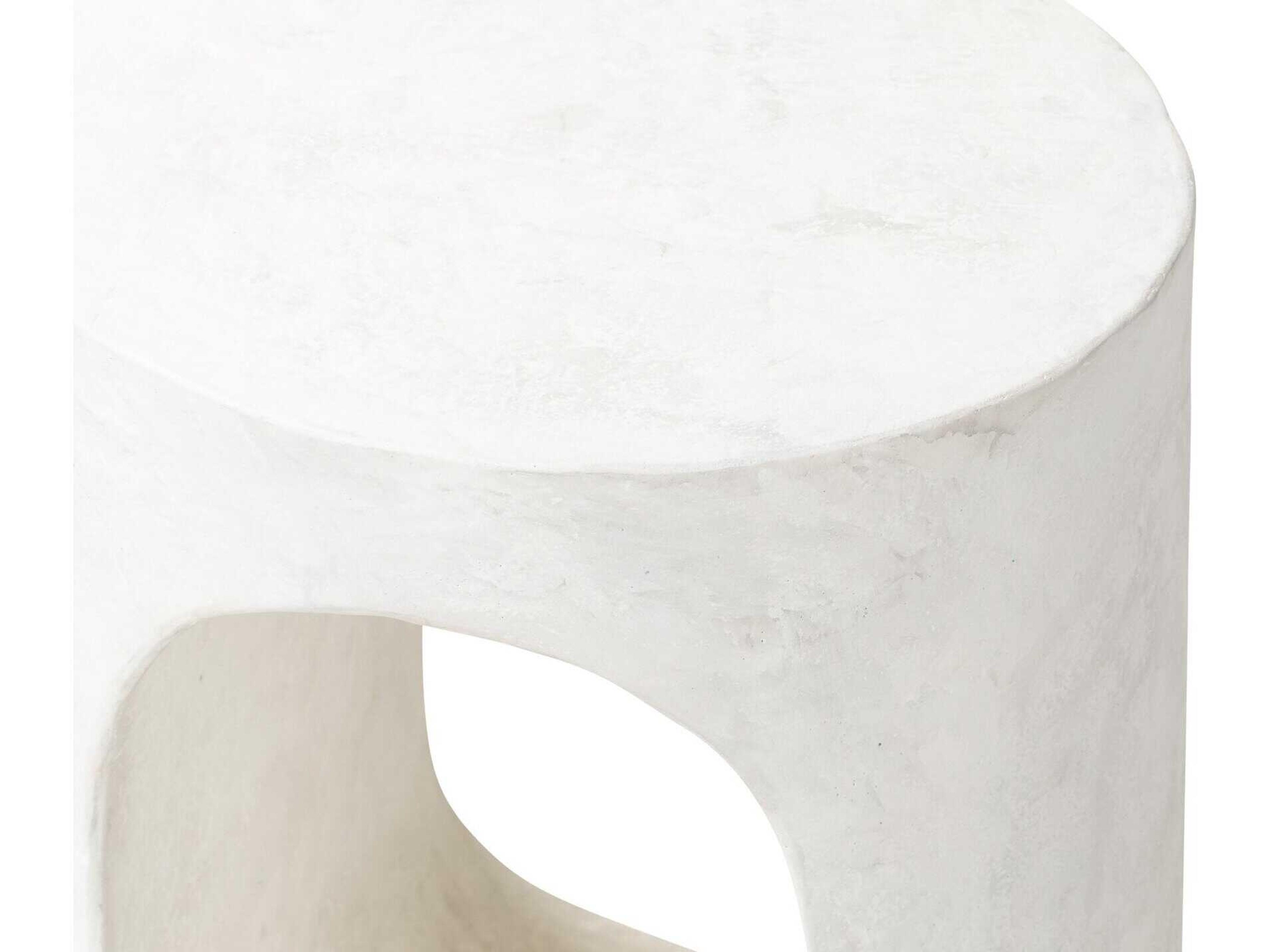 Four Hands Chandler Round Textured Lunar Concrete End Table