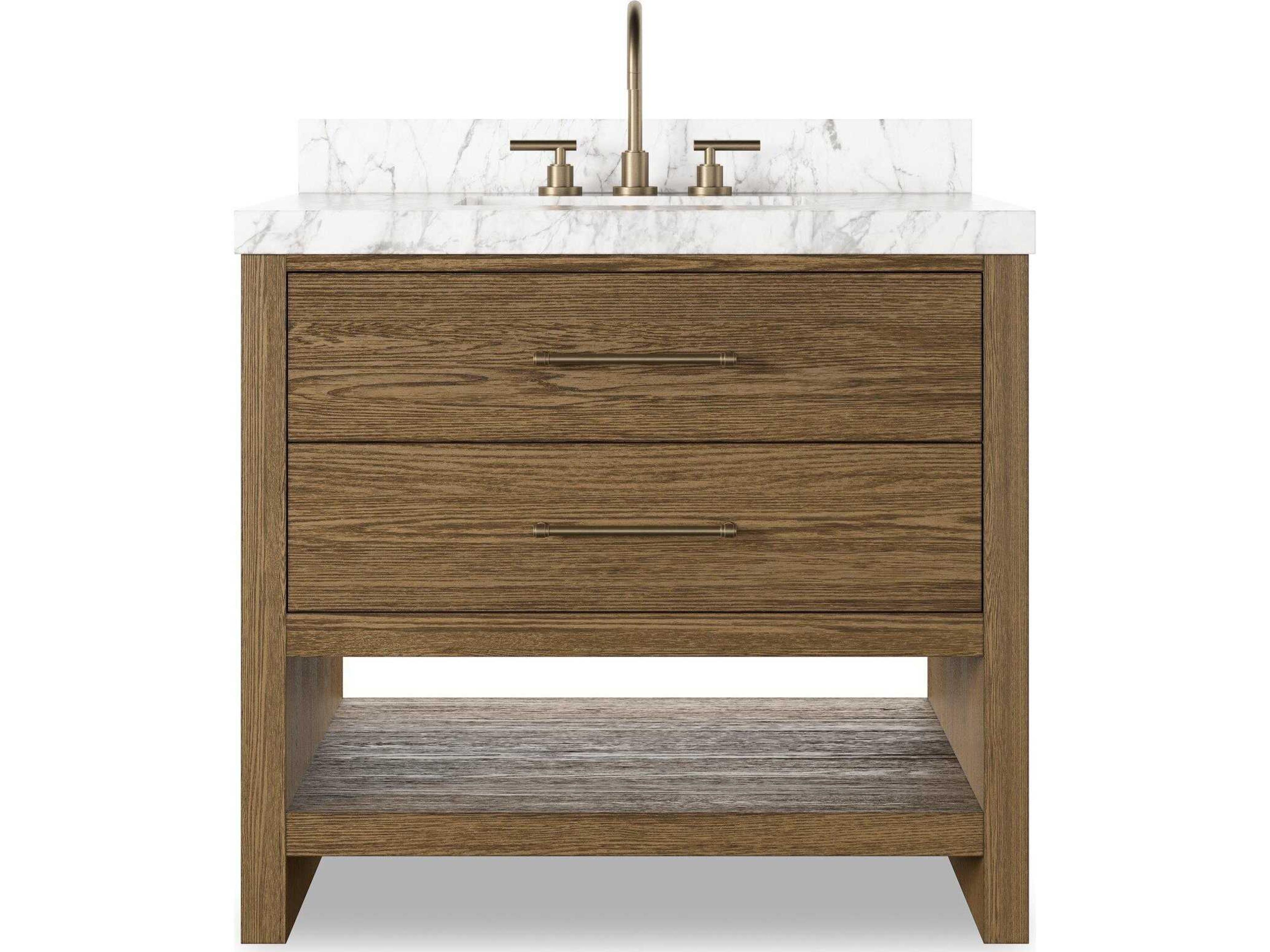 Four Hands Anthem Single Vanity - Washed Natural Veneer