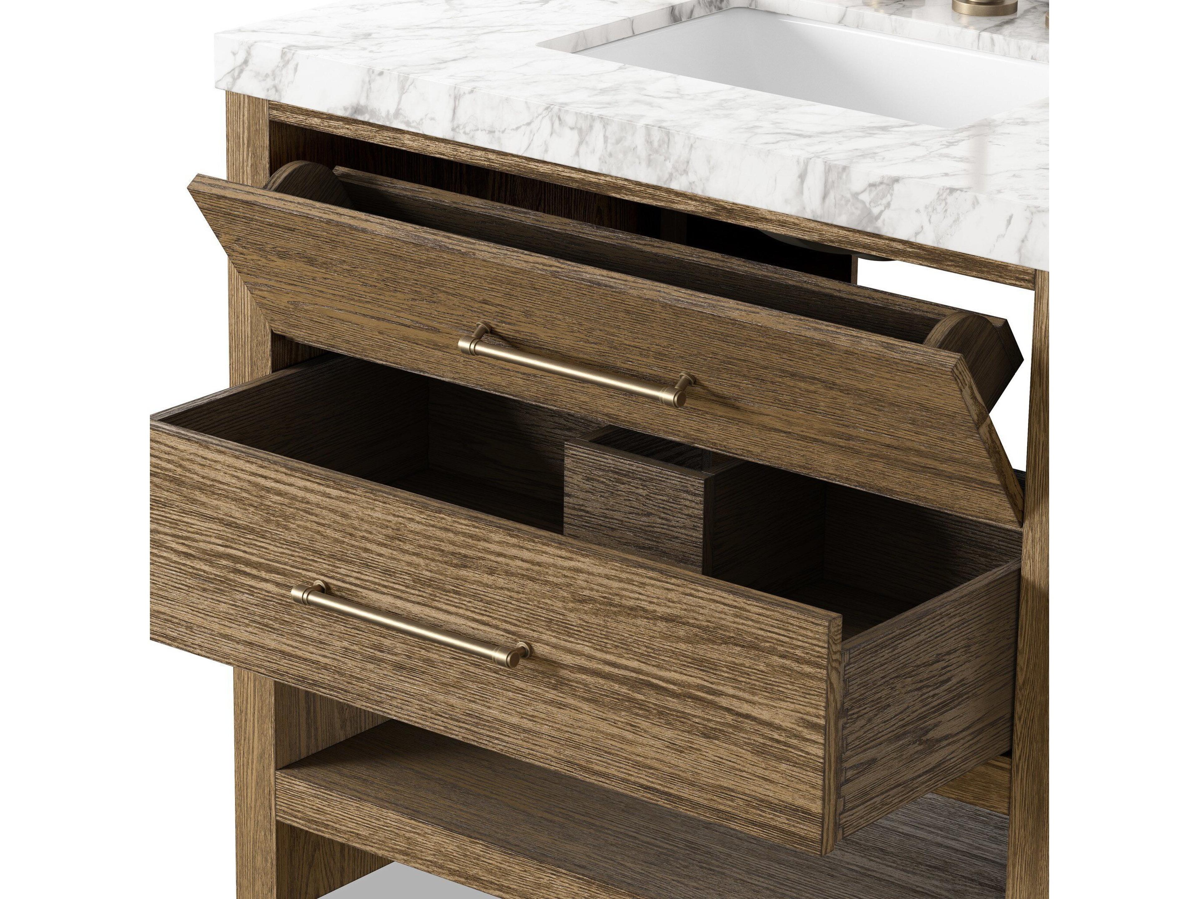 Four Hands Anthem Single Vanity - Washed Natural Veneer