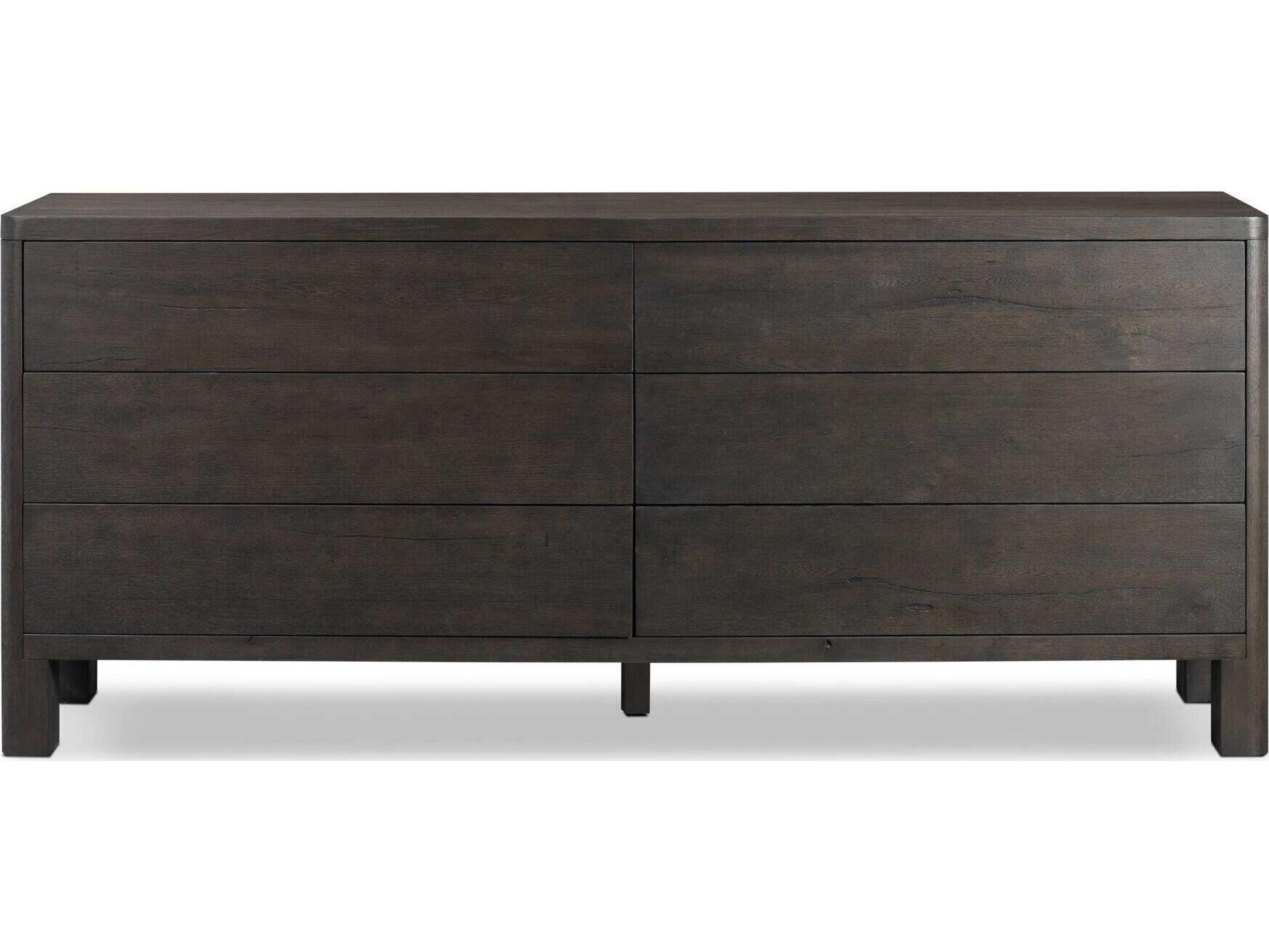 Four Hands Bolton 6-Drawers Oak Wood Double Dresser