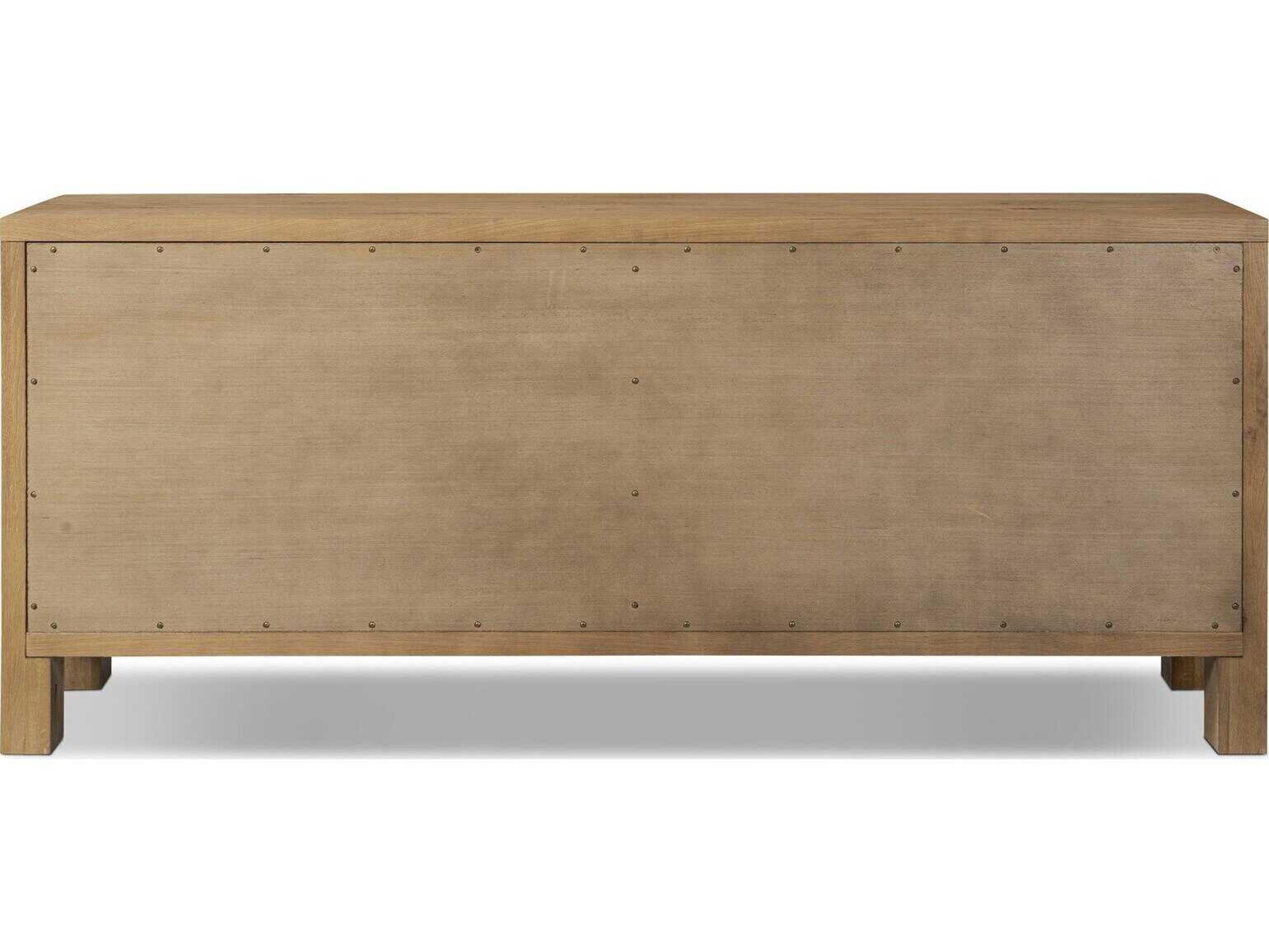 Four Hands Haiden Noeline Drawer Dresser Oak Wood 6 Drawer Double Dresser