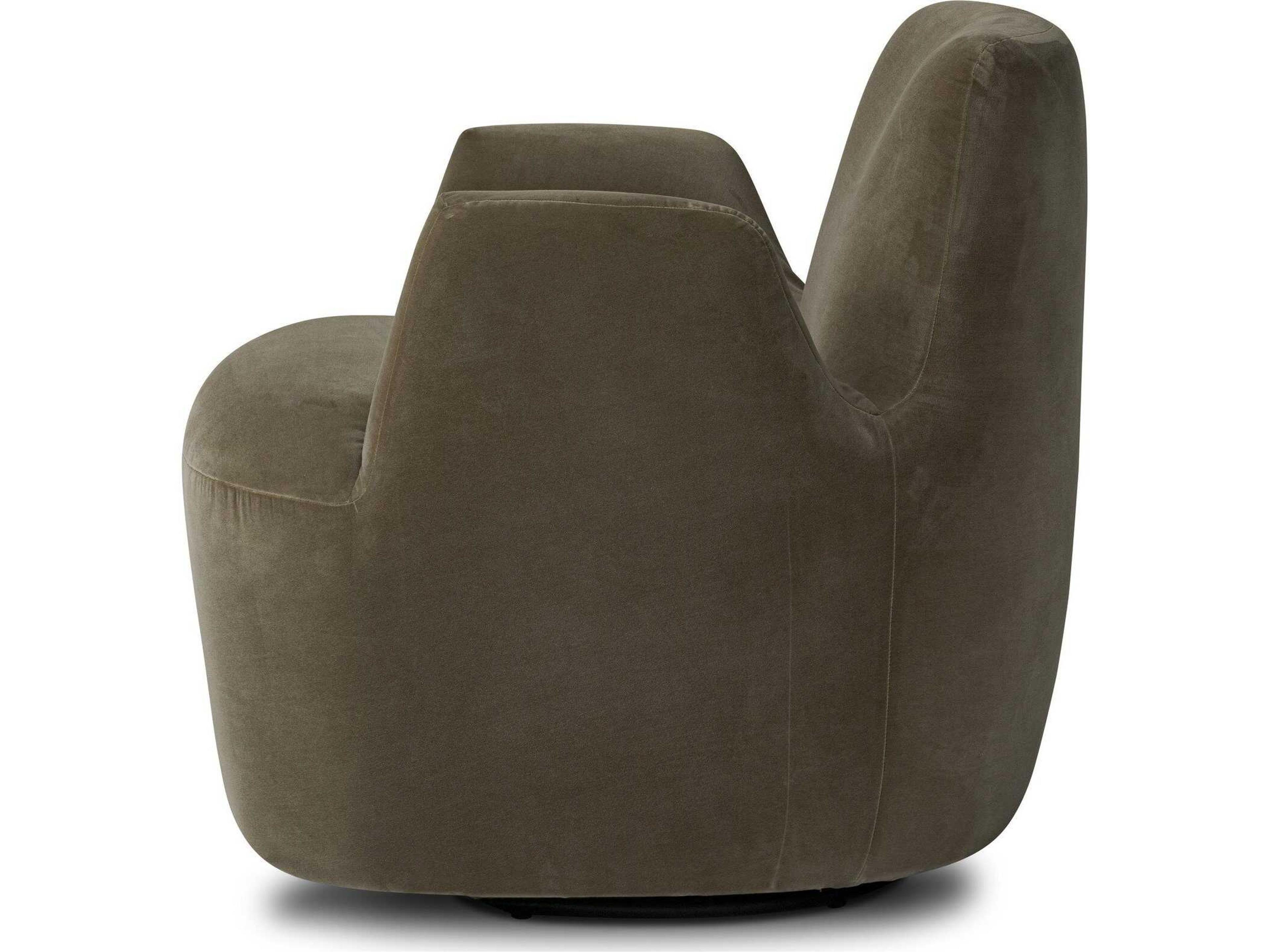 Four Hands Farrow Swivel Green Fabric Accent Chair