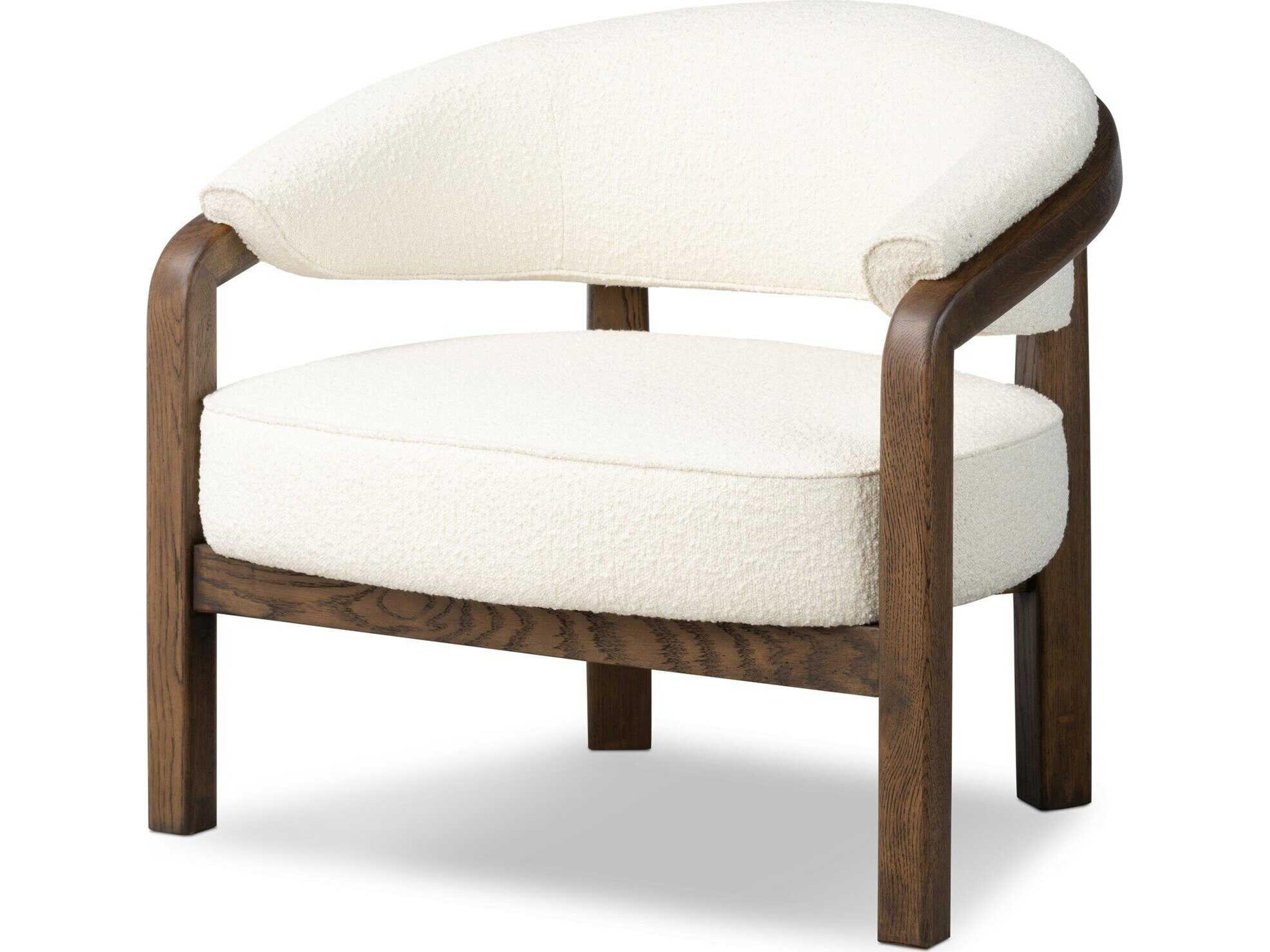 Farrow White Fabric Accent Chair