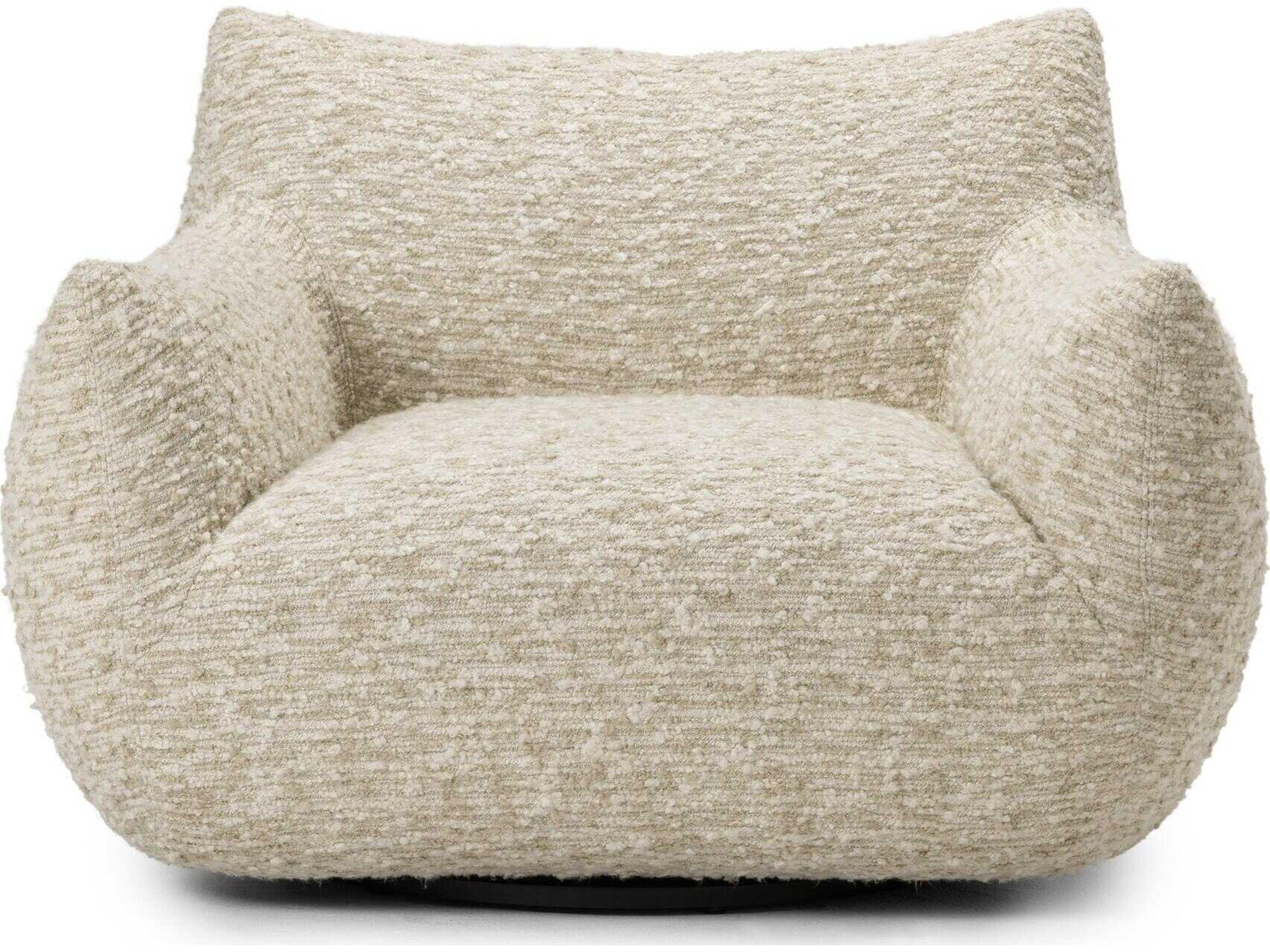 Four Hands Oslo Swivel Beige Fabric Accent Chair