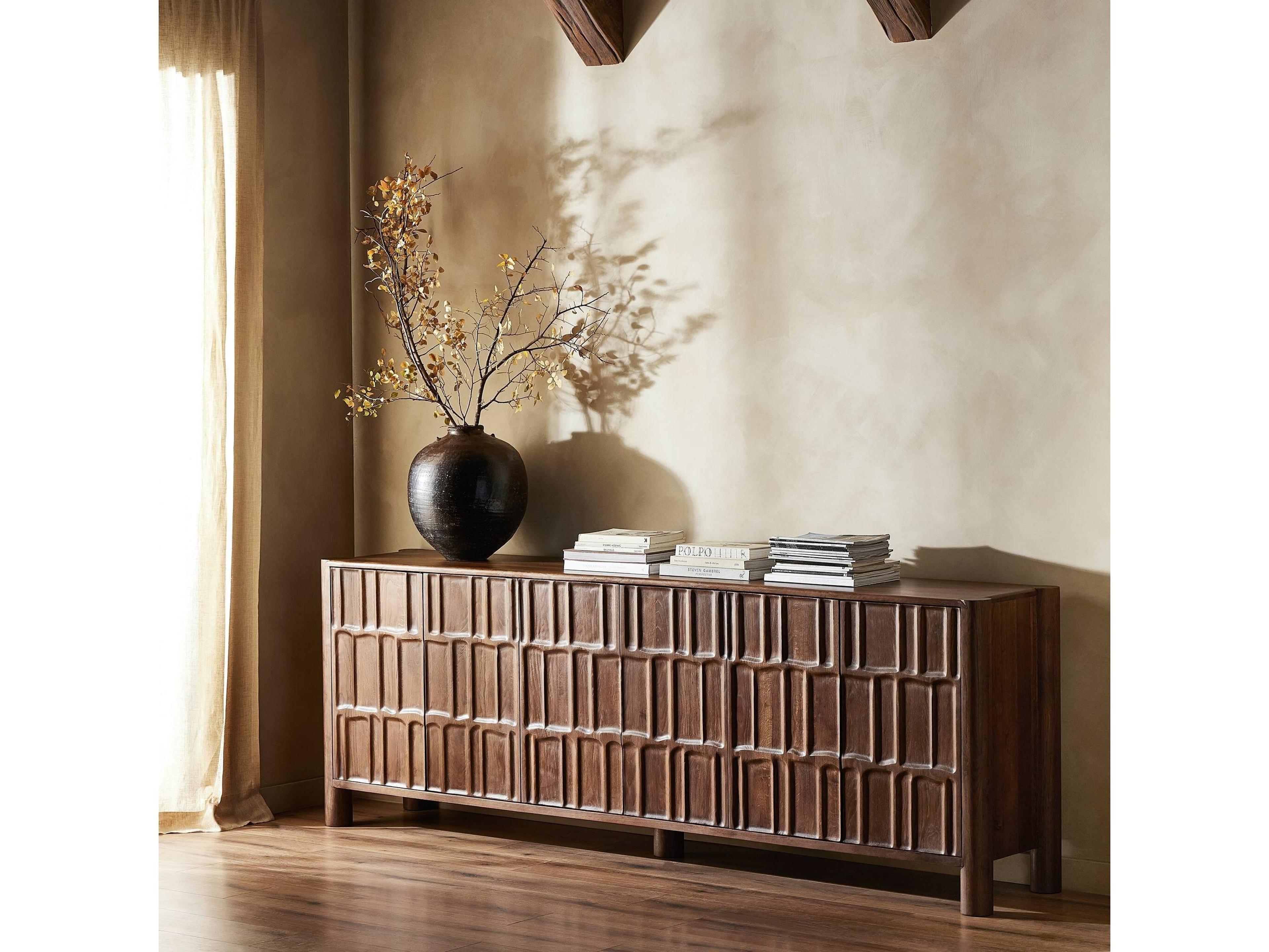 Four Hands Aiden 98" Oak Wood Cocoa Sideboard