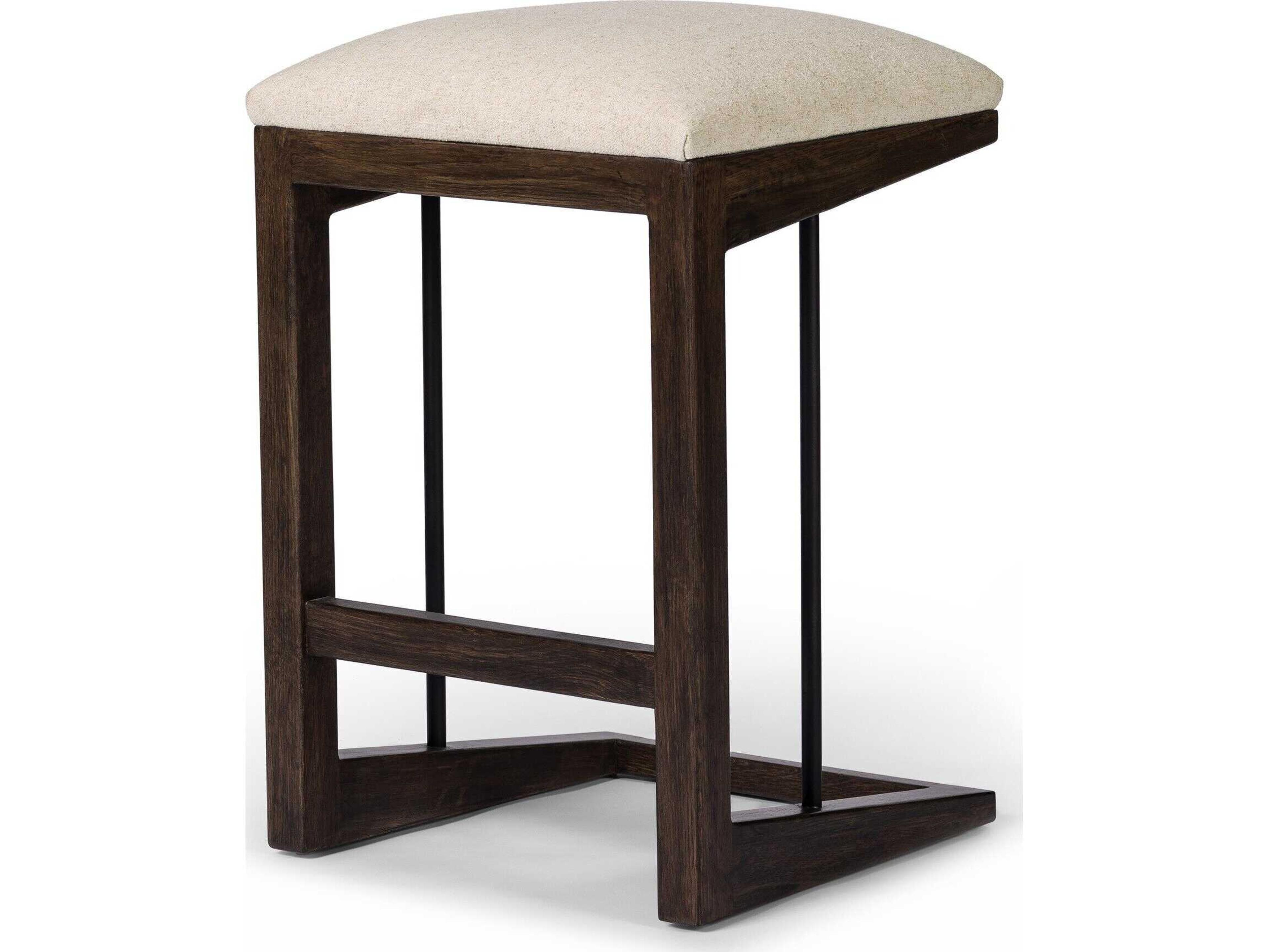 Westgate Upholstered Oak Wood Counter Stool