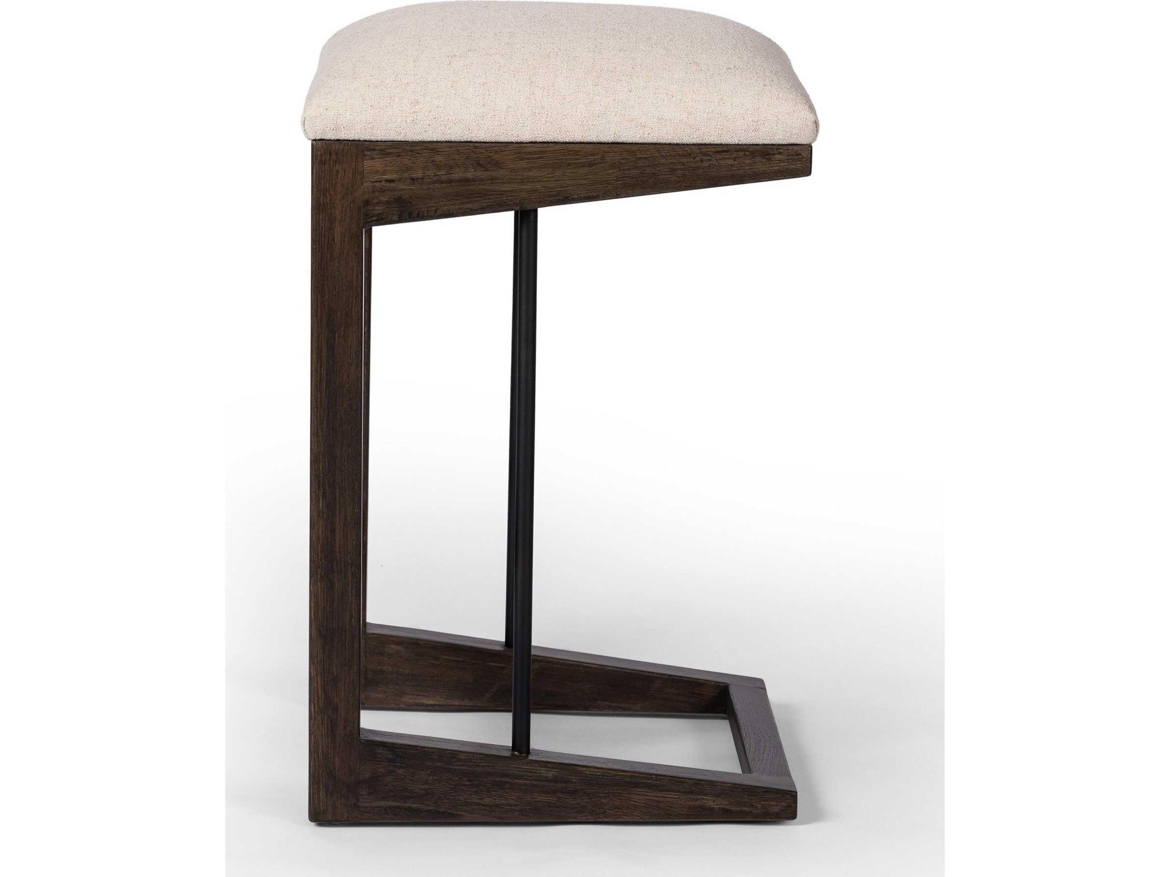 Four Hands Westgate Upholstered Oak Wood Counter Stool