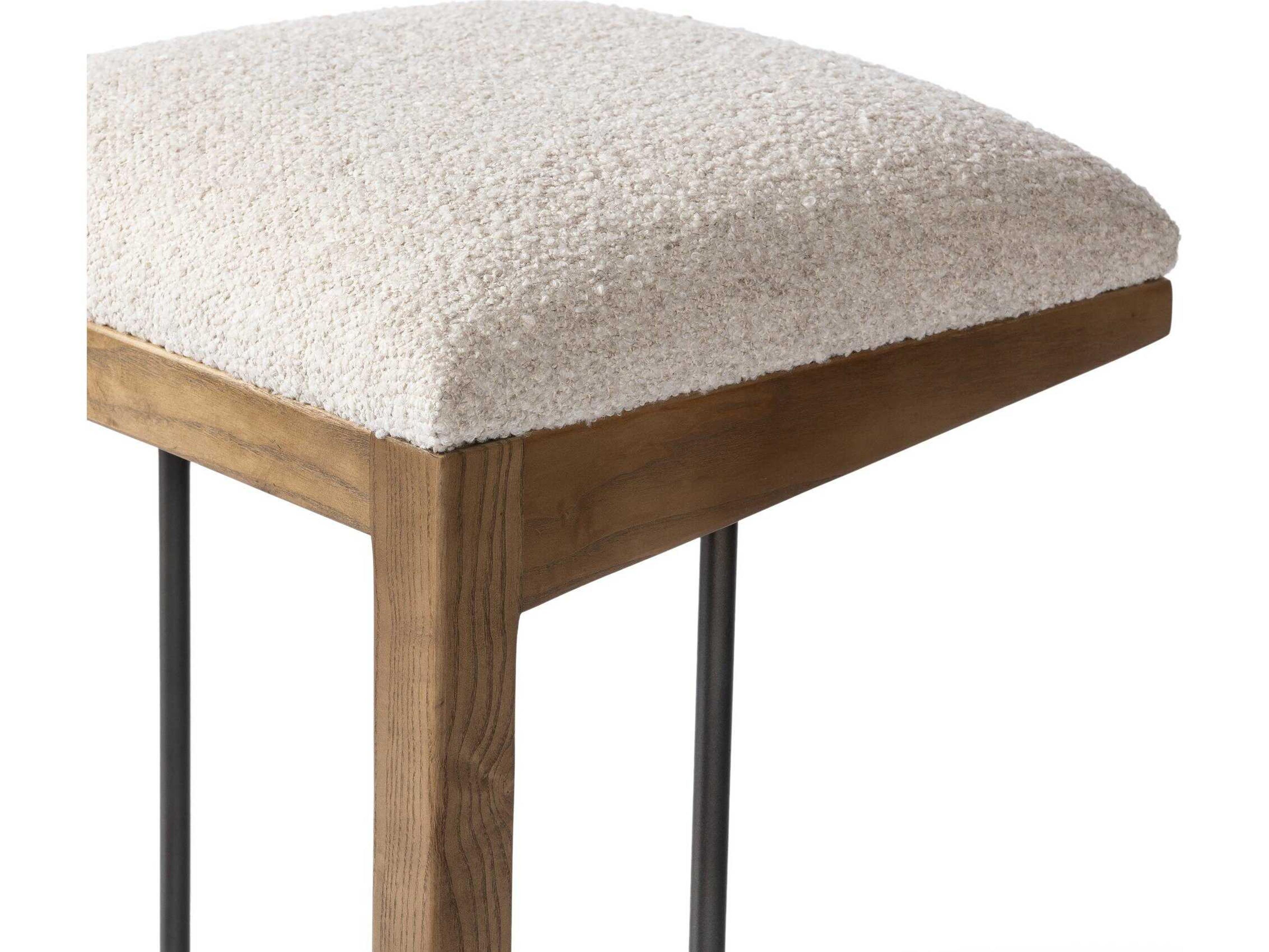 Luxecor Globetrotter Finn Upholstered Ash Wood Counter Stool
