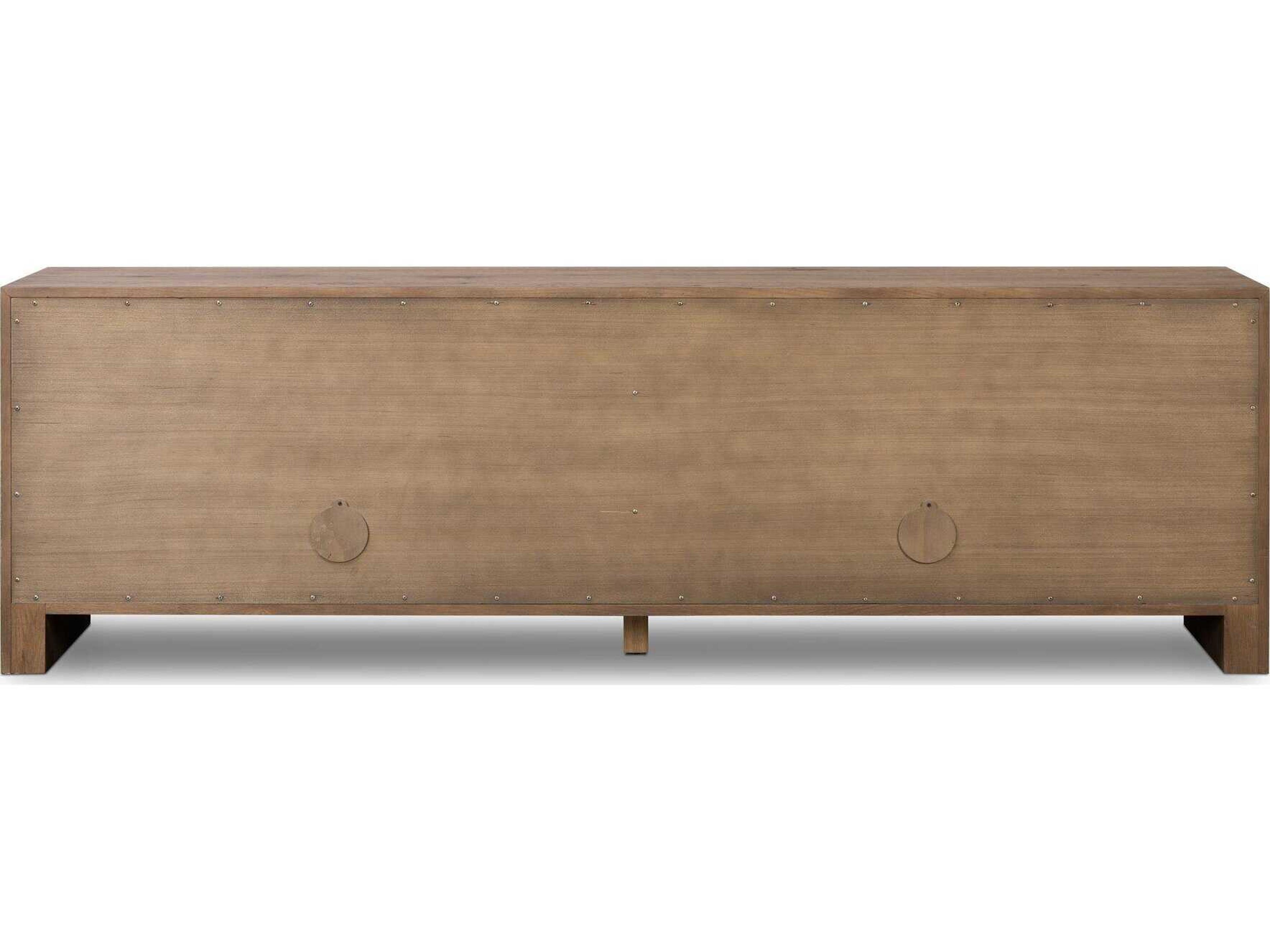 Four Hands Bolton 84" Oak Wood Weathered Veneer Media Console