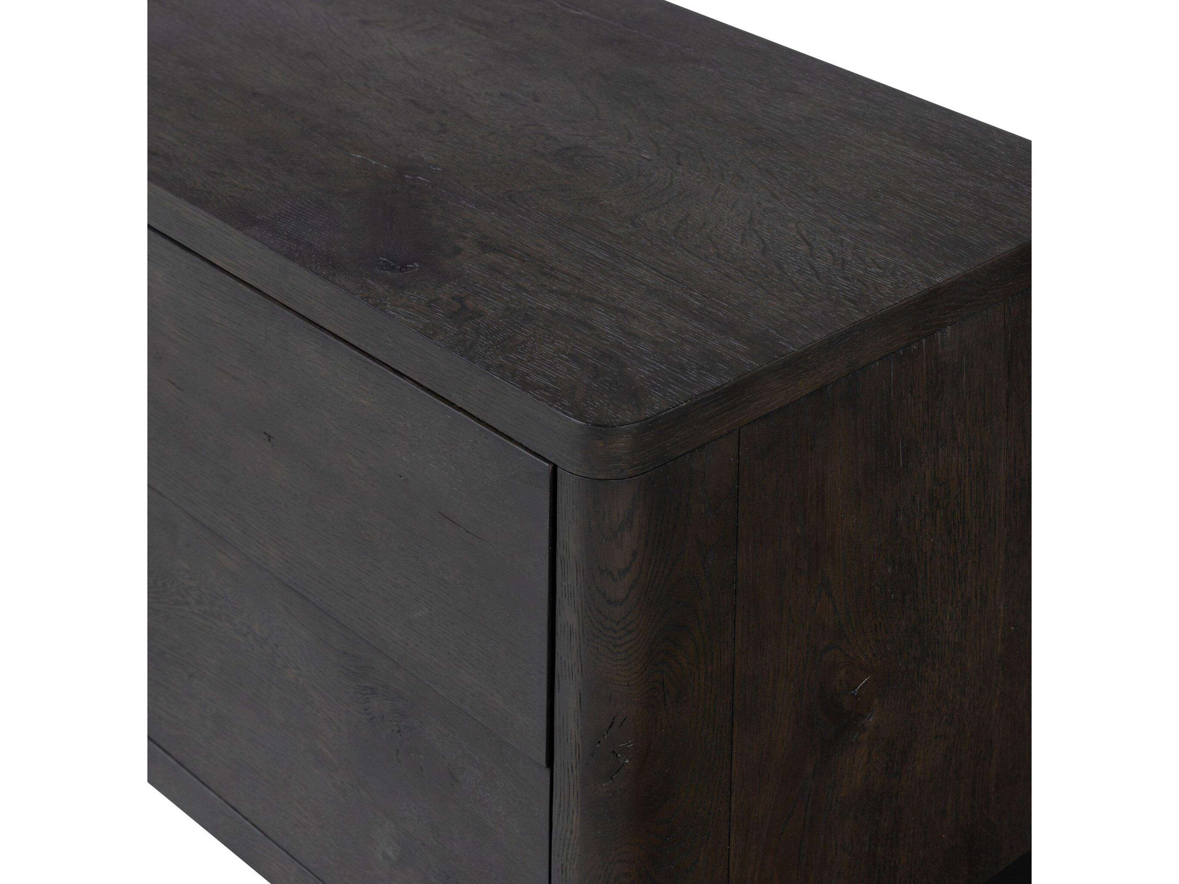 Four Hands Bolton 2-Drawers Oak Wood Nightstand