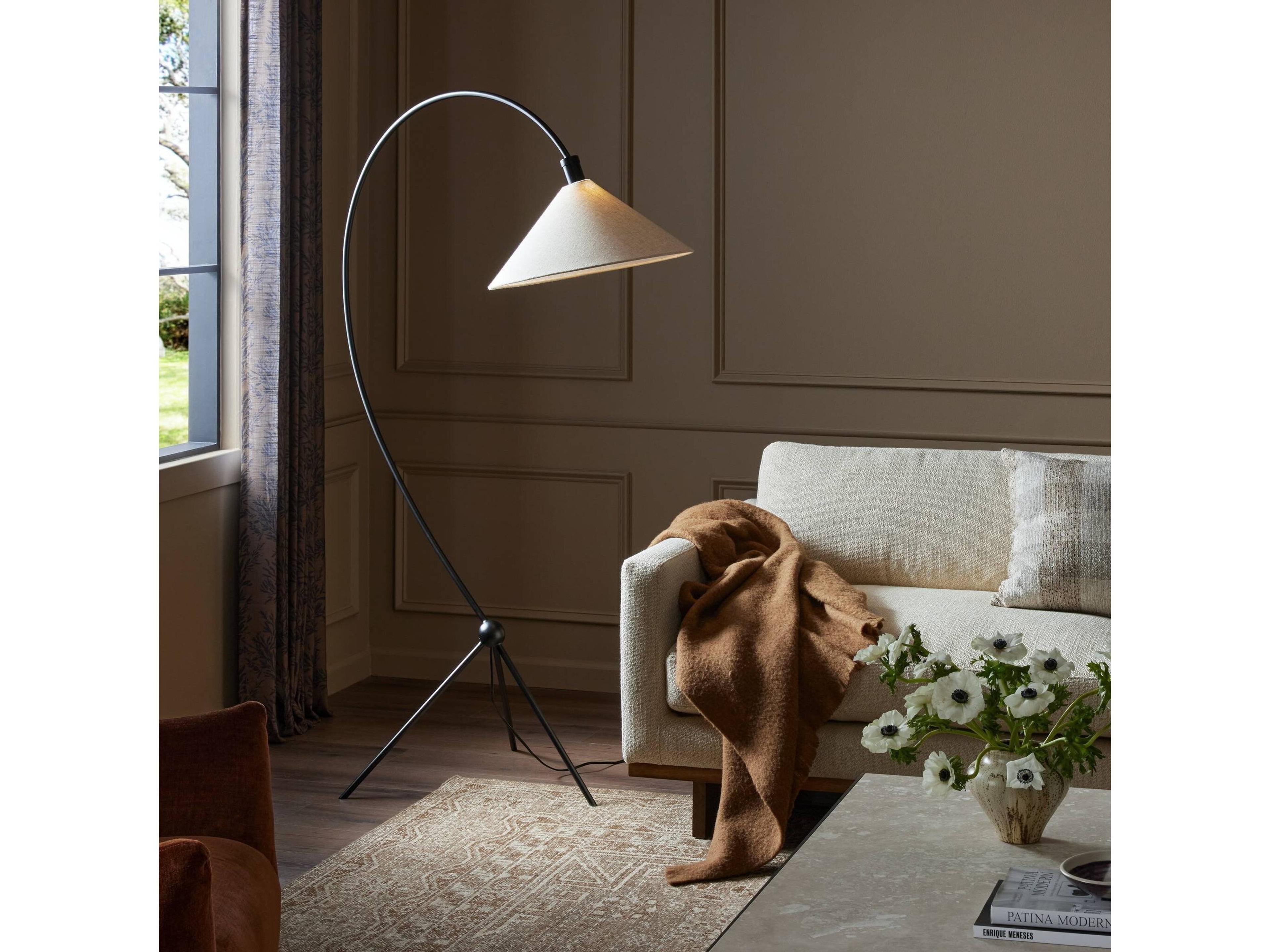 Four Hands Asher Emile Floor Lamp - Matte Black