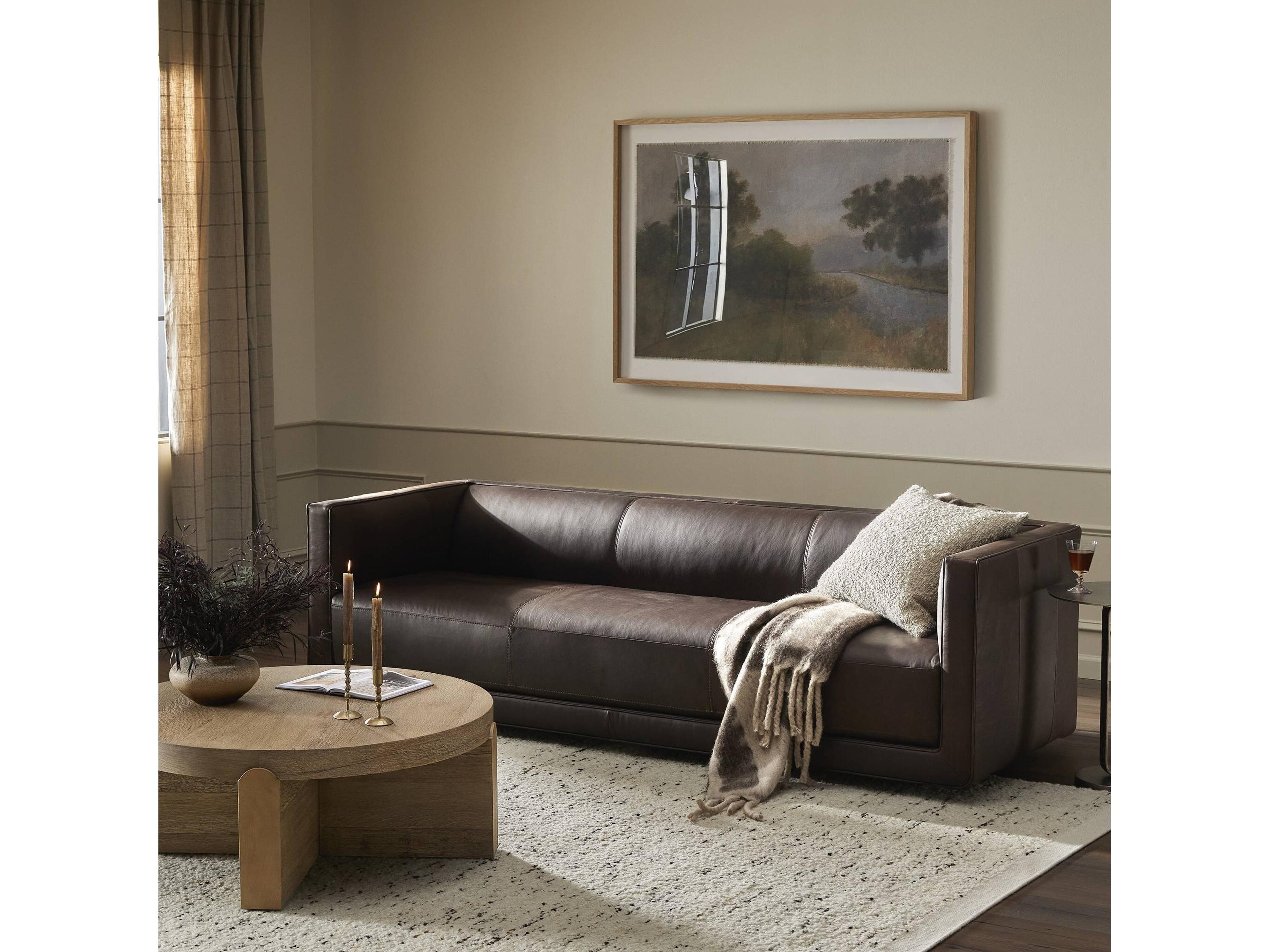 Four Hands Centrale Phillip Heirloom Cigar Leather Sofa