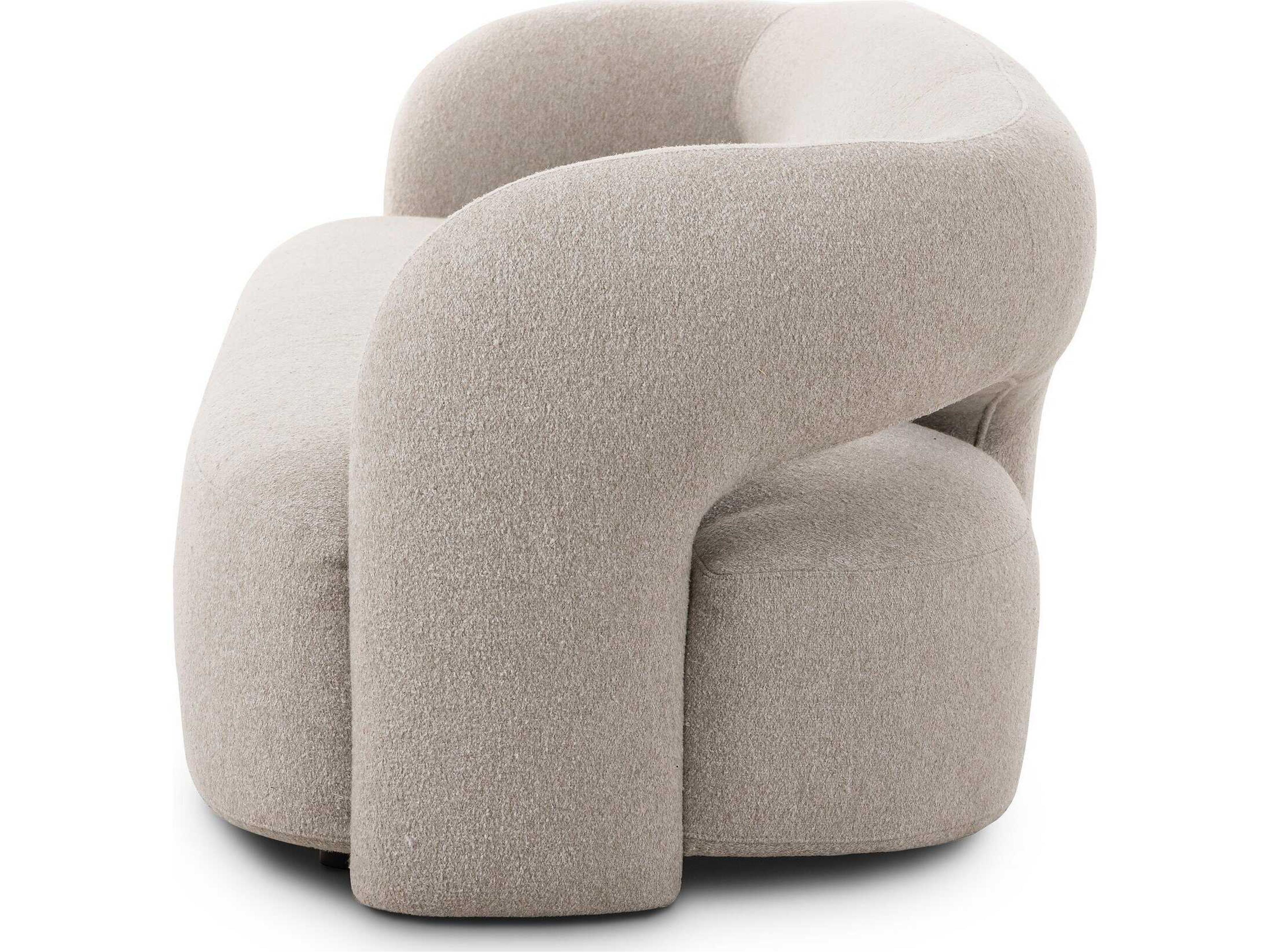 Four Hands Grayson Crete Pebble Beige Upholstered Sofa