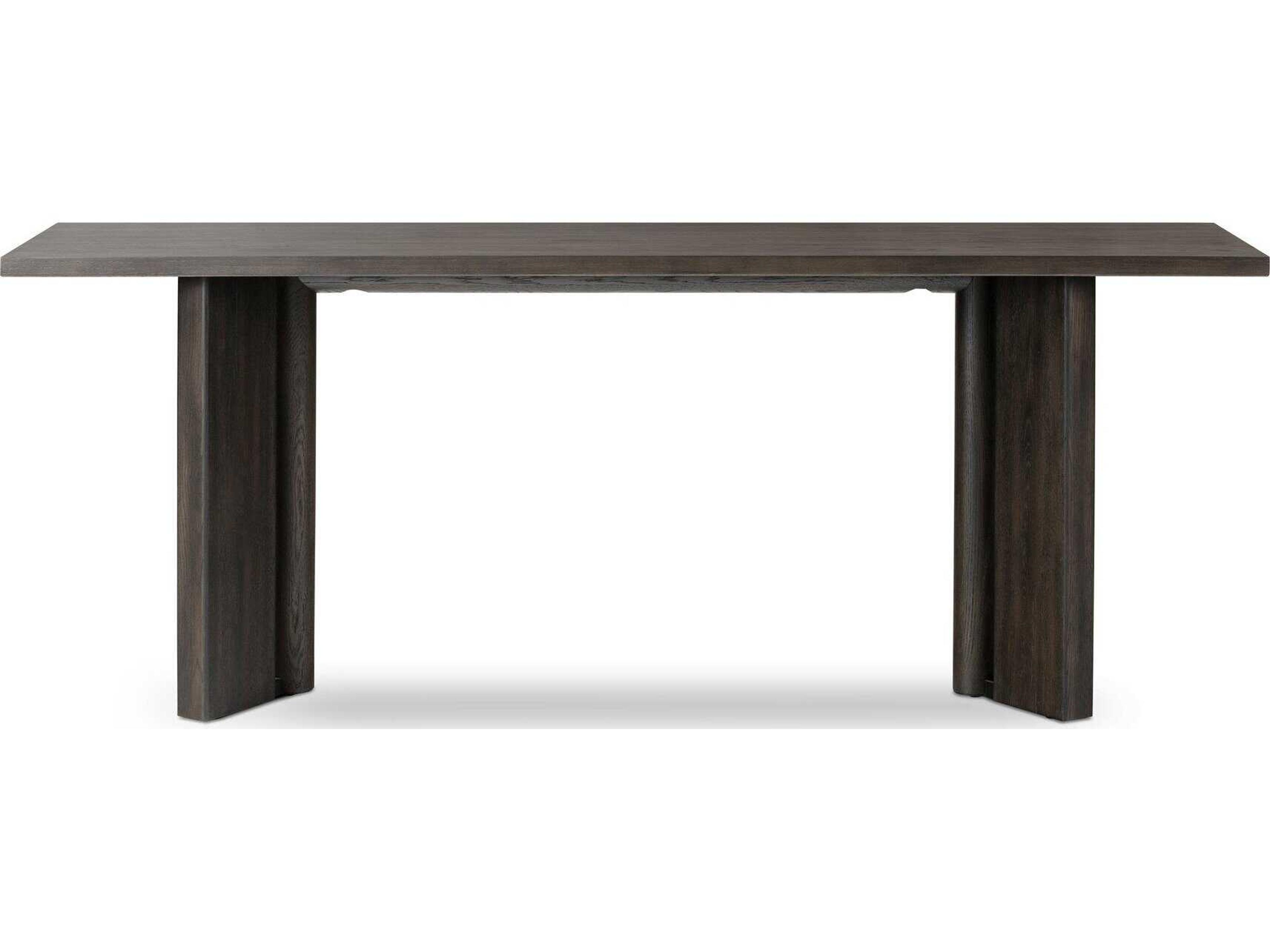 Four Hands Haiden Rectangular Wood Smoked Black Veneer Console Table