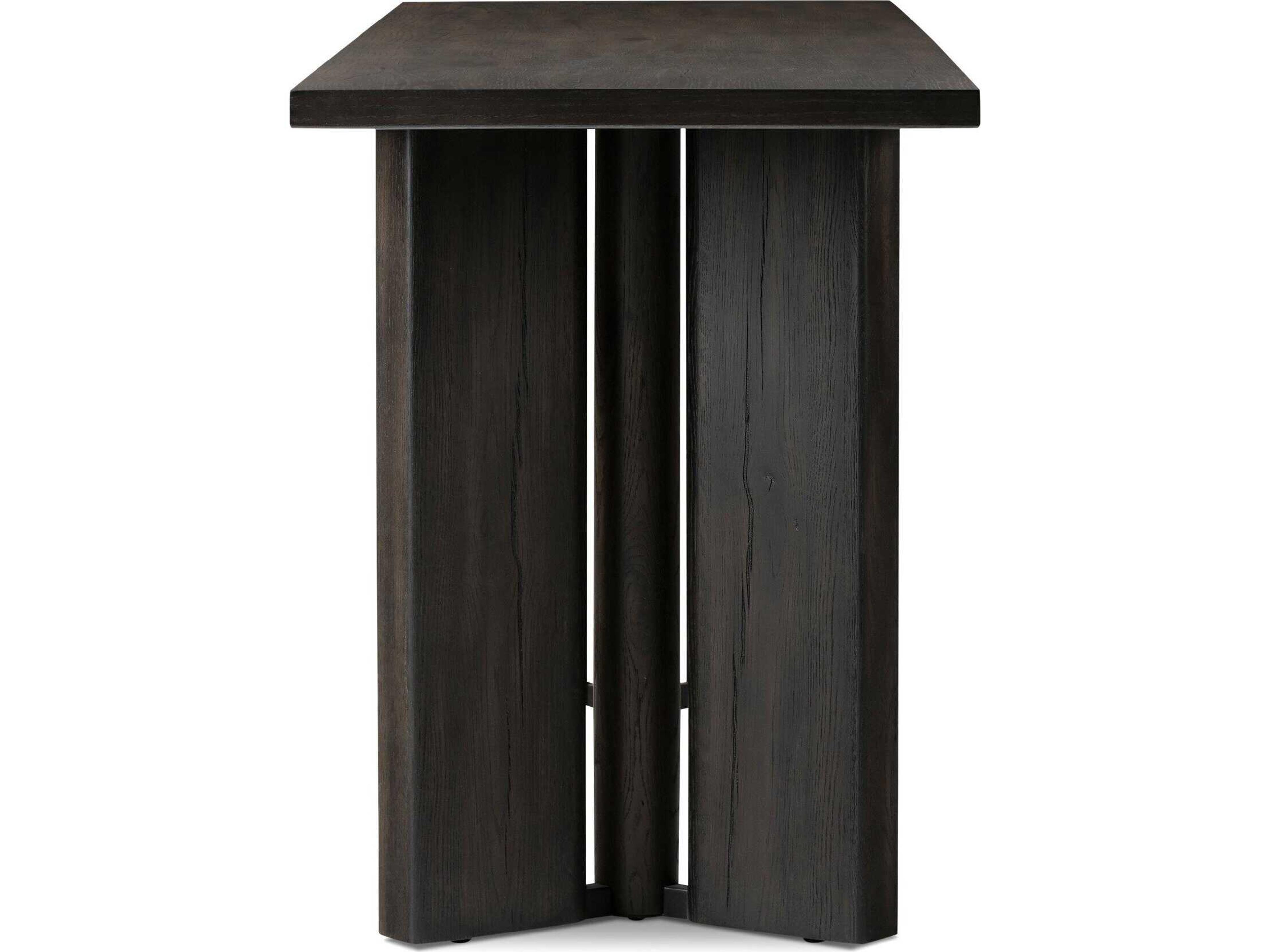 Four Hands Haiden Rectangular Wood Smoked Black Veneer Console Table