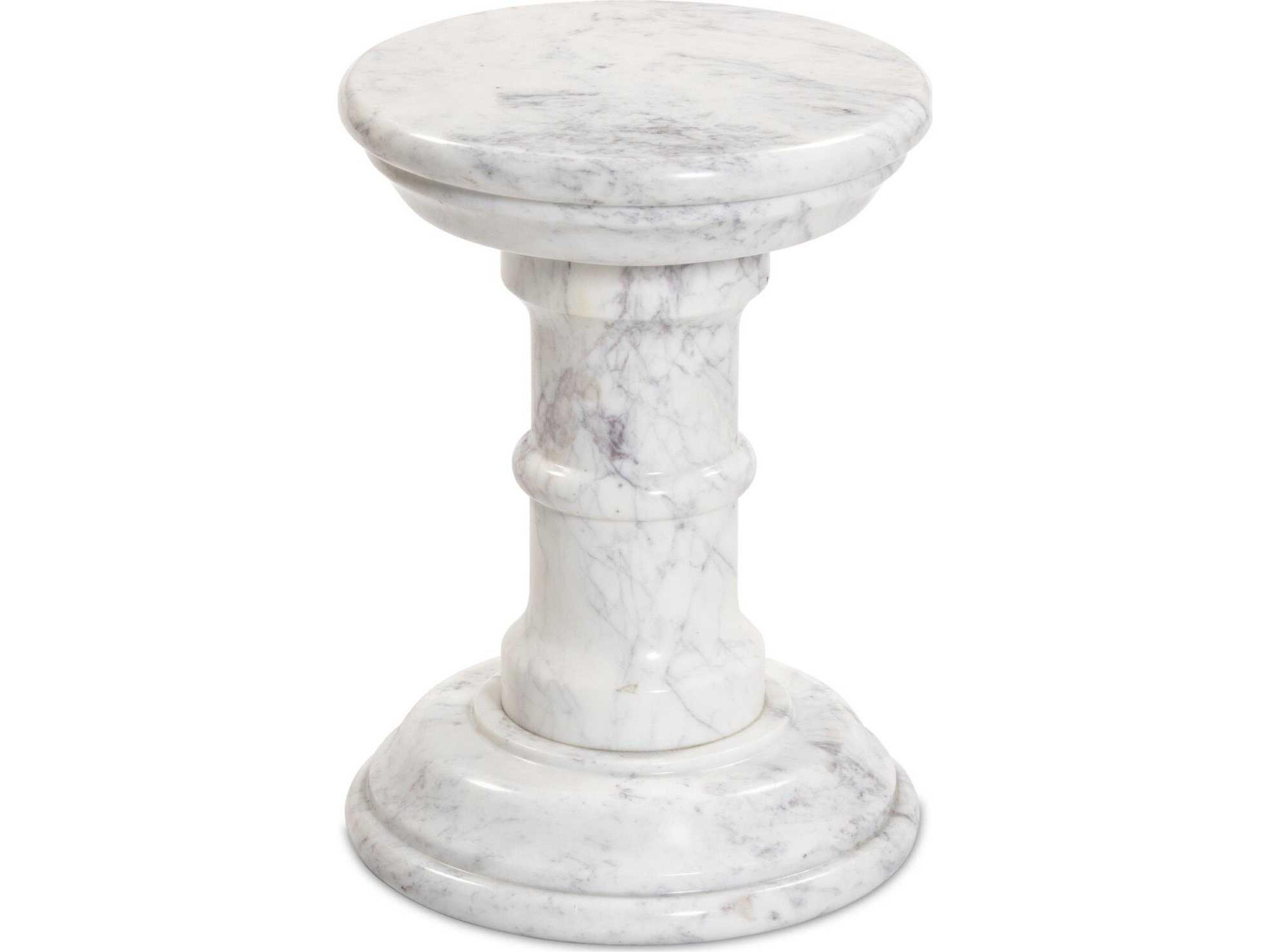 Four Hands Marlow Cyprus Round Marble End Table
