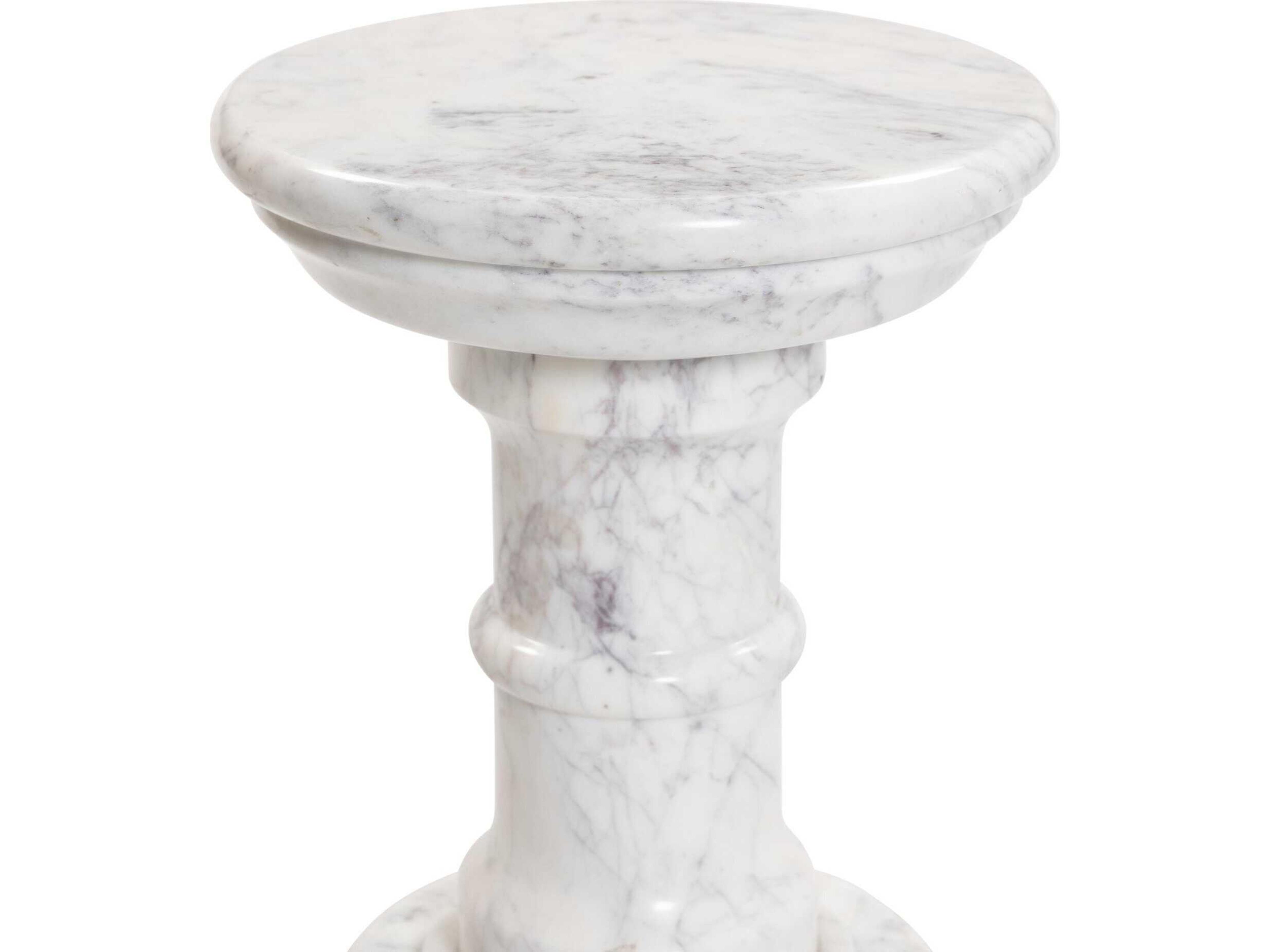 Four Hands Marlow Cyprus Round Marble End Table