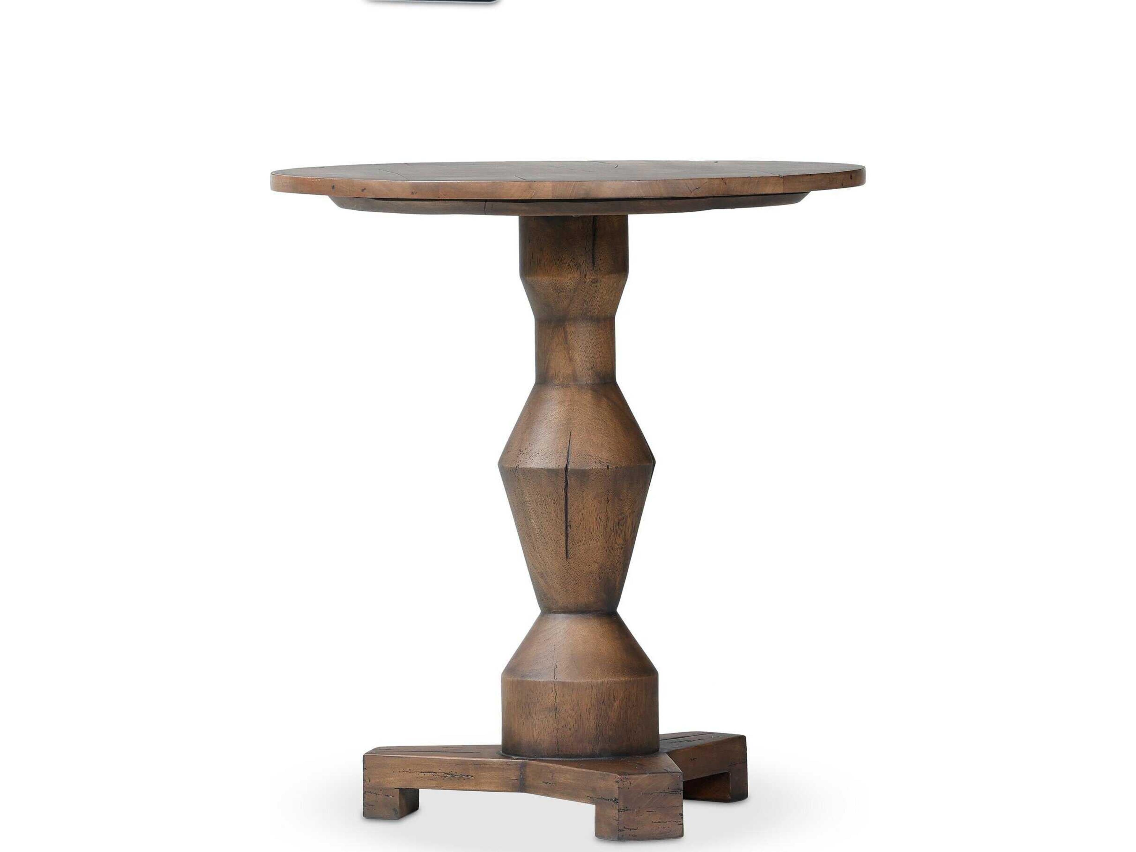 Four Hands Harmon Rivi Round Wood End Table