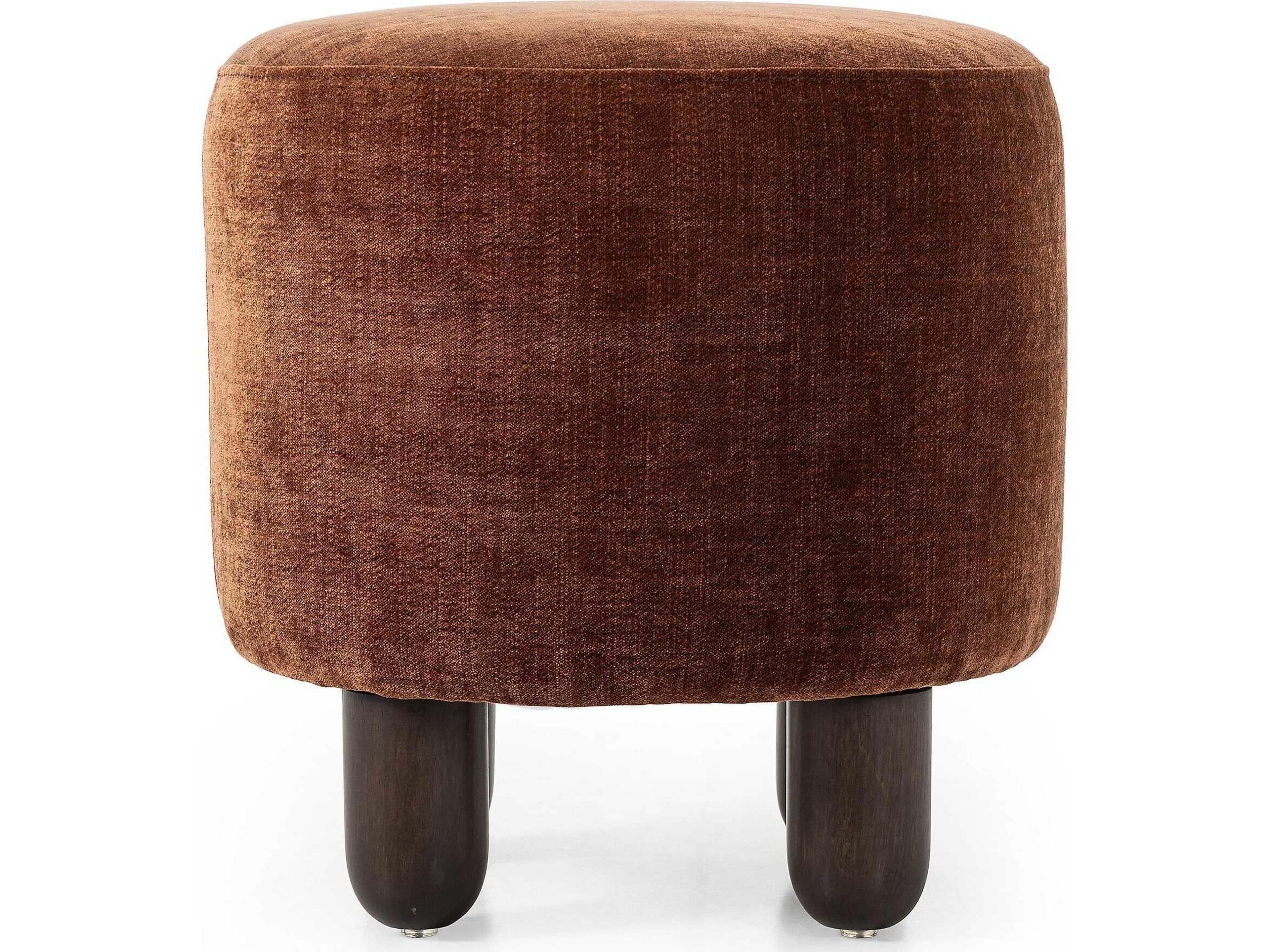 Four Hands Kensington Zena Brown Upholstered Ottoman