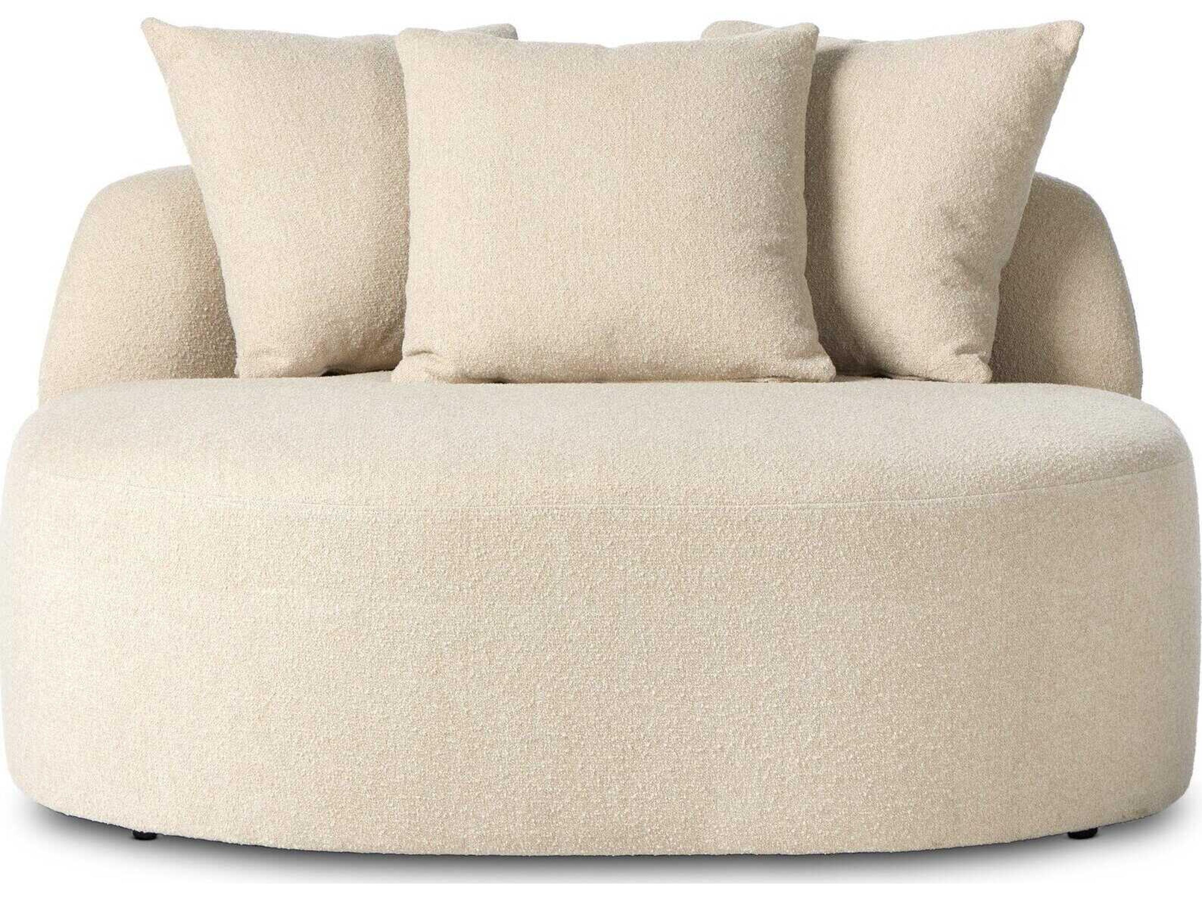 Four Hands Atelier Oland Linen White Upholstered Chaise
