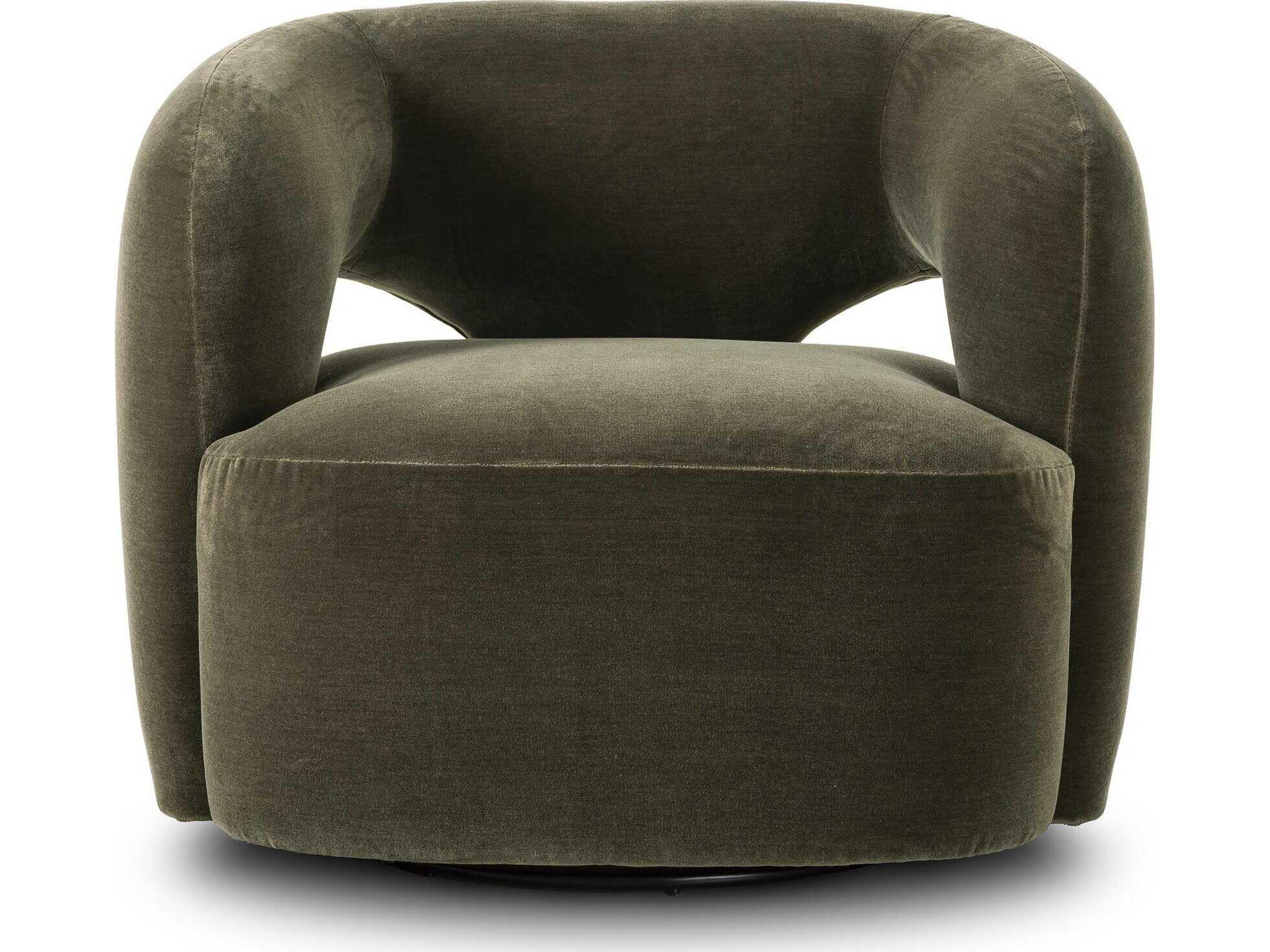 Luxecor Globetrotter Mazie Swivel Green Accent Chair