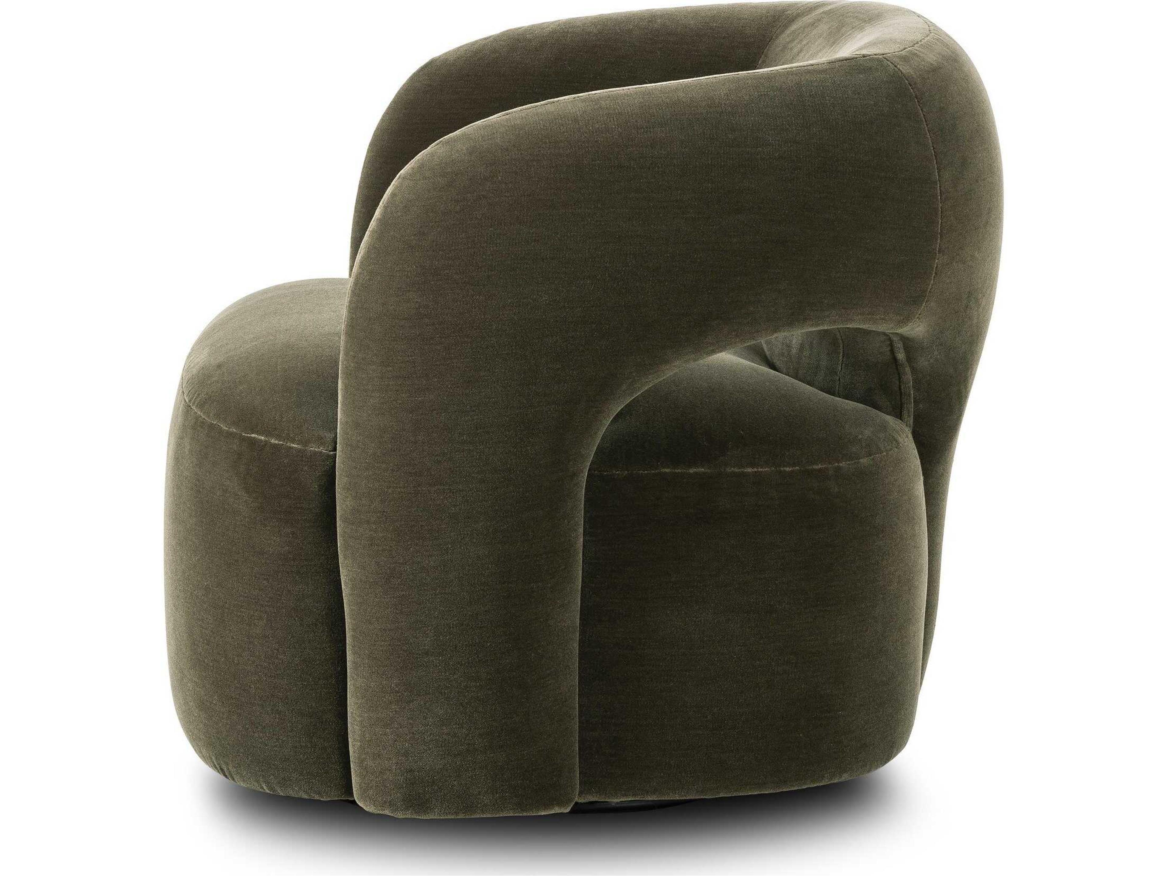 Globetrotter Mazie Swivel Green Accent Chair