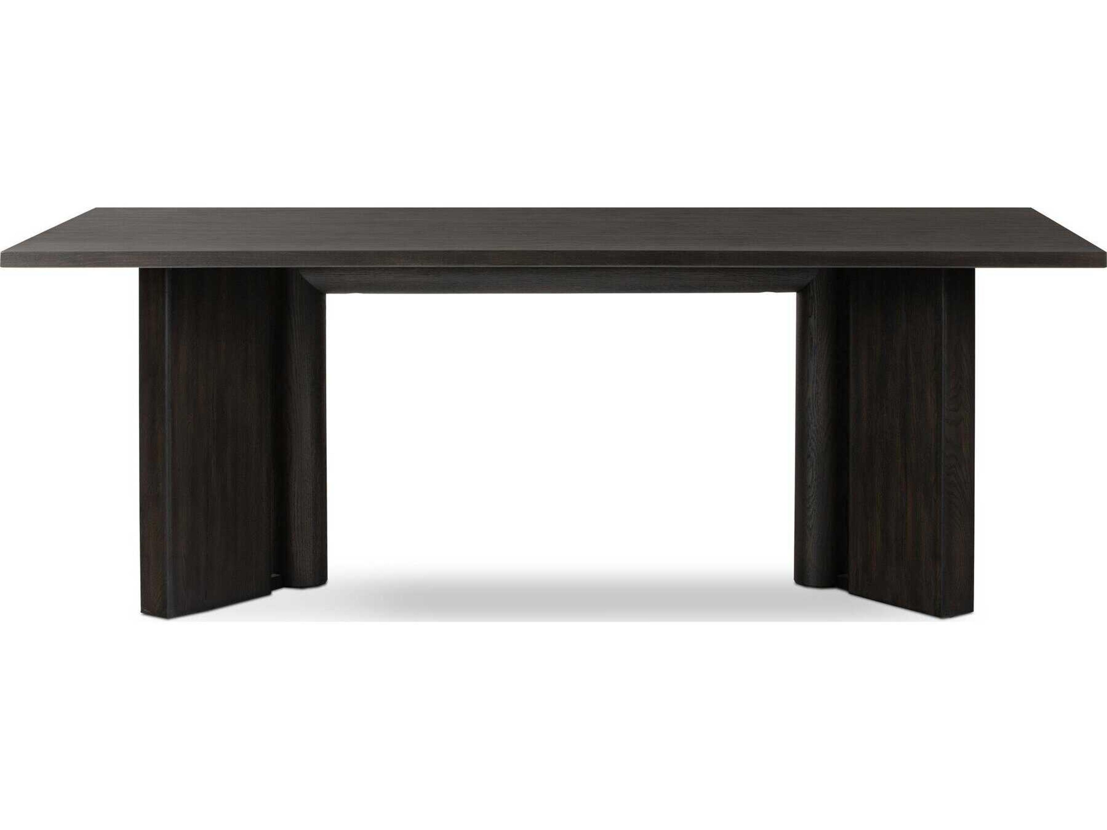 Four Hands Haiden Rectangular Wood Smoked Black Veneer Dining Table