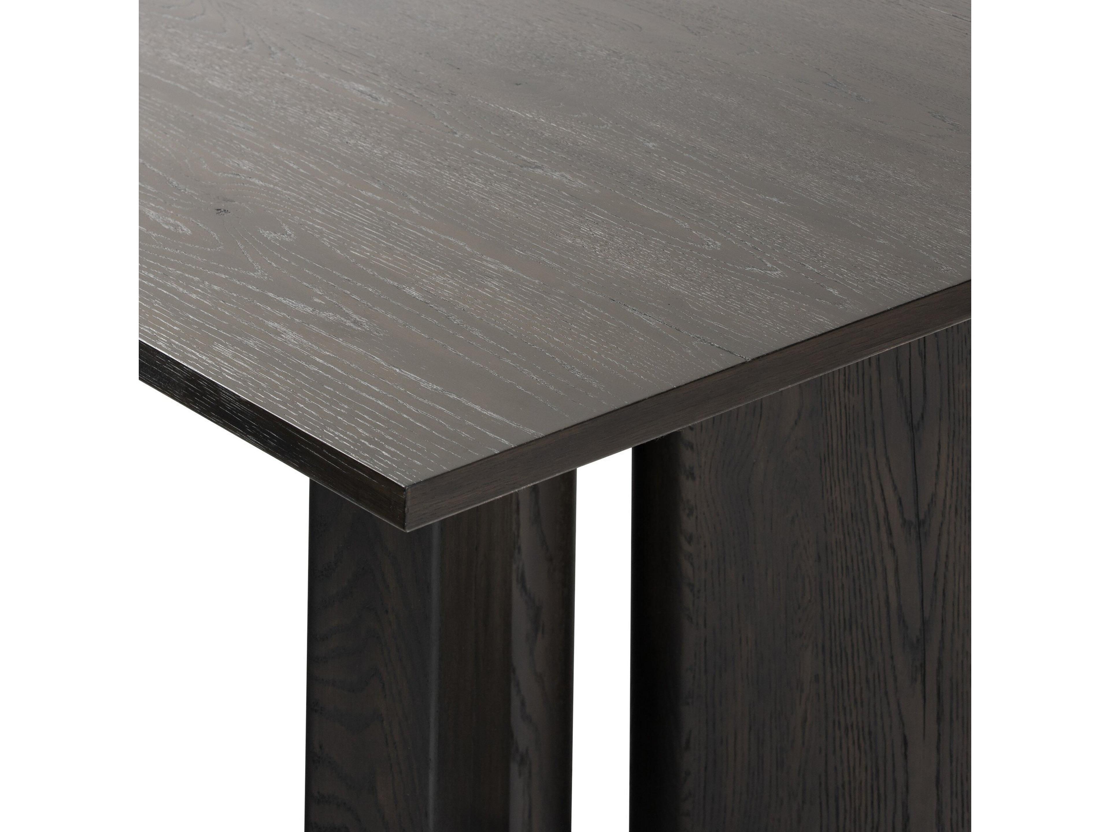 Four Hands Haiden Rectangular Wood Smoked Black Veneer Dining Table